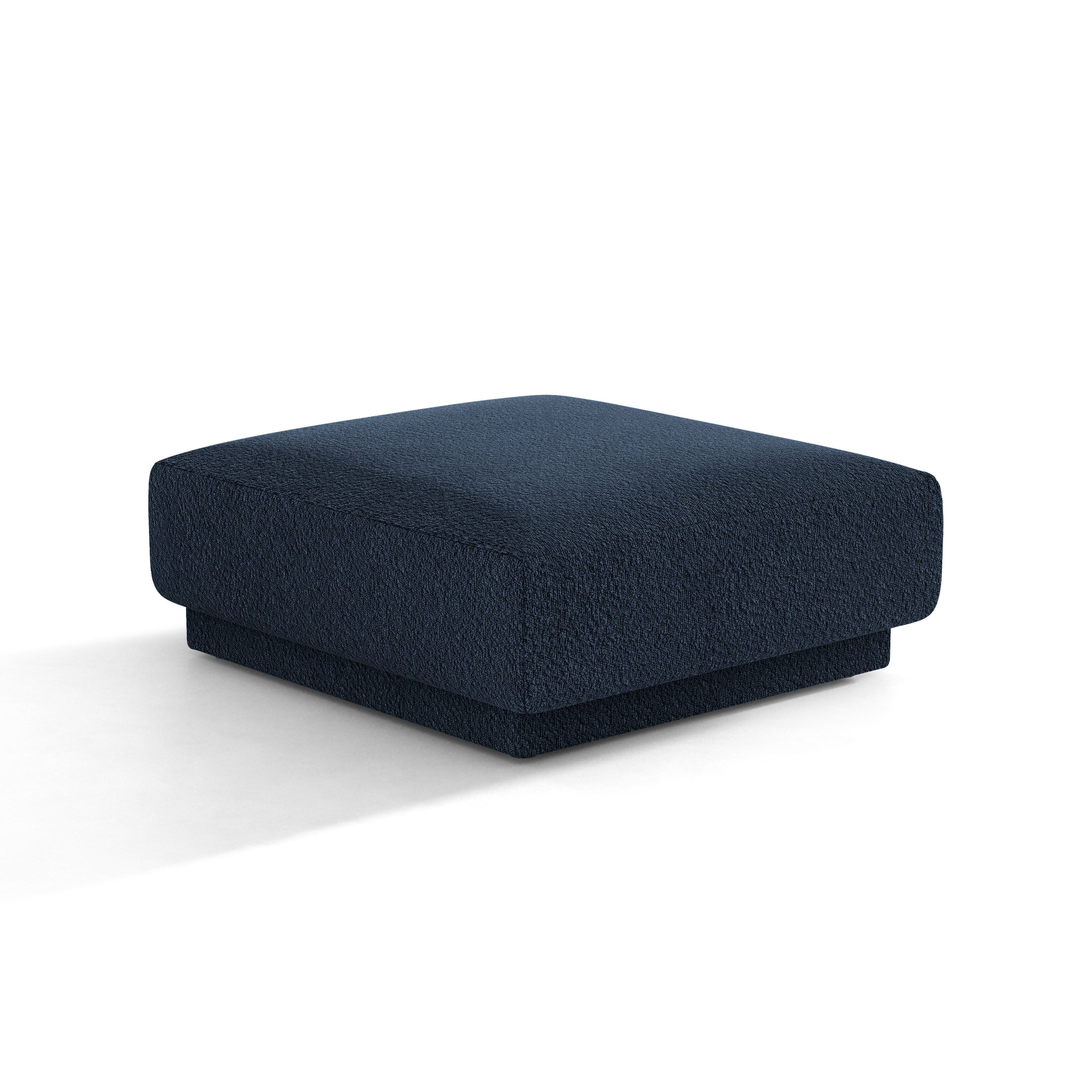 Puf MILEY donkerblauwe boucle