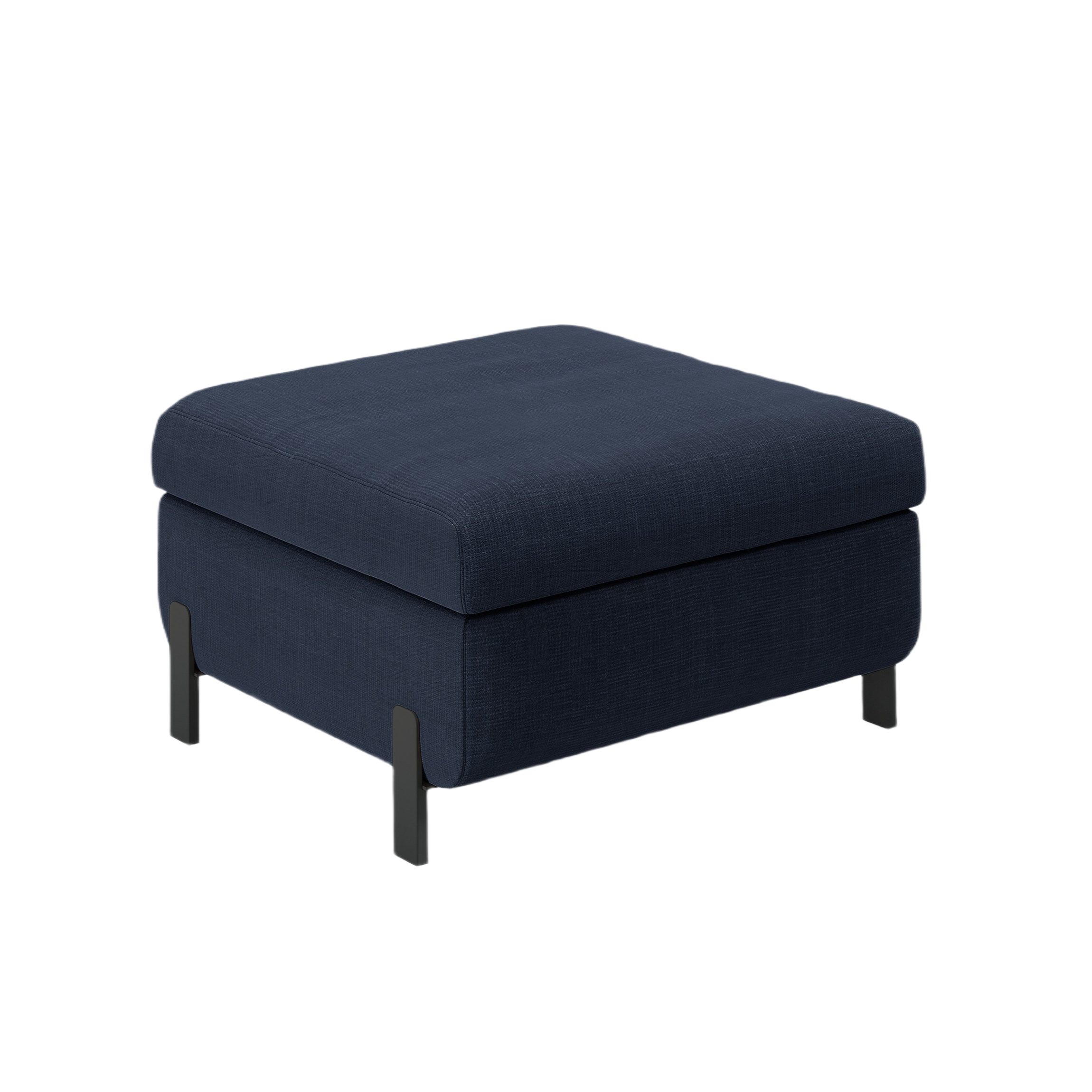 Pouf mit Stauraum GLORIA blaues Chenille