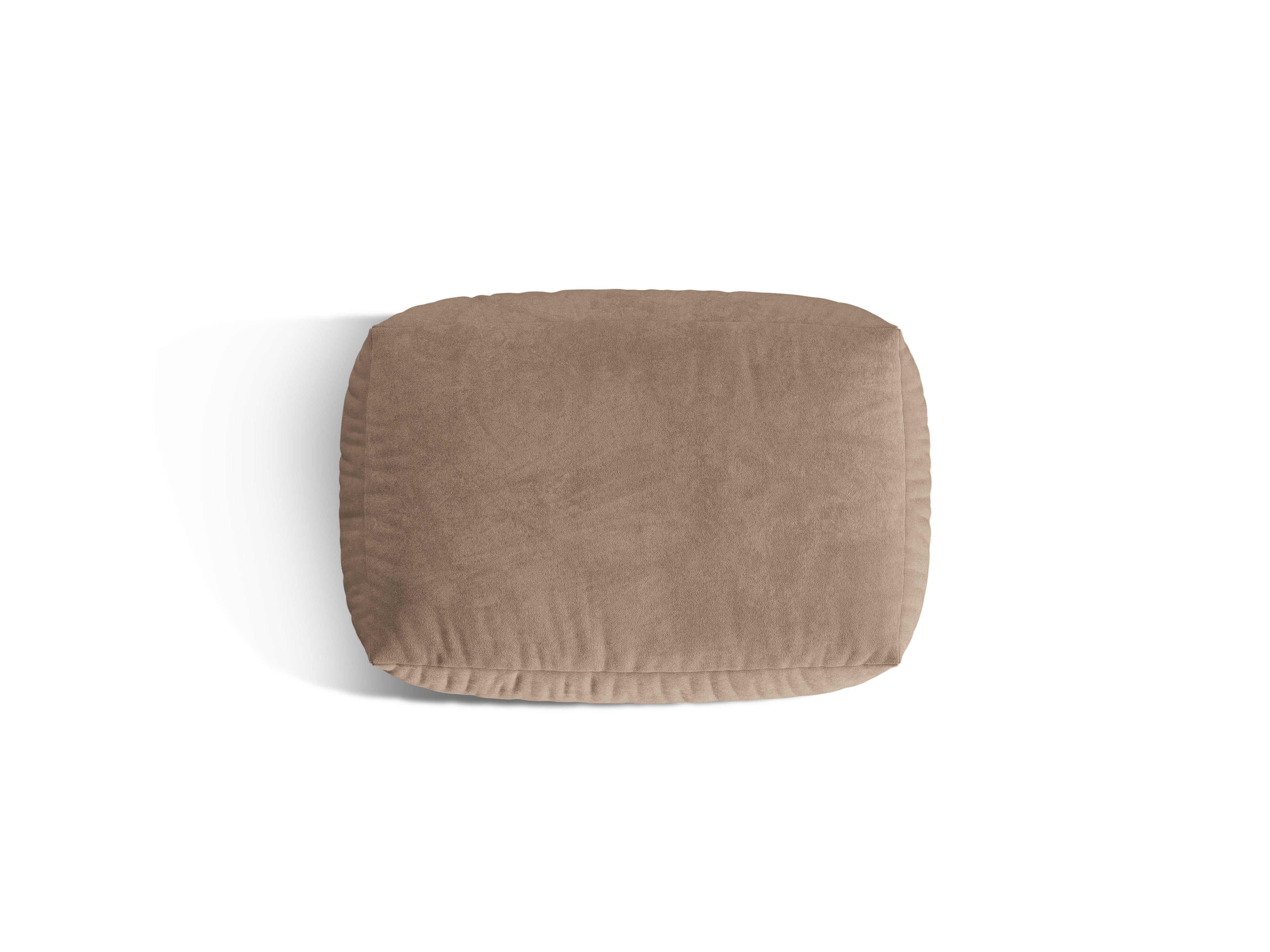Velvet pouf Martina dark beige