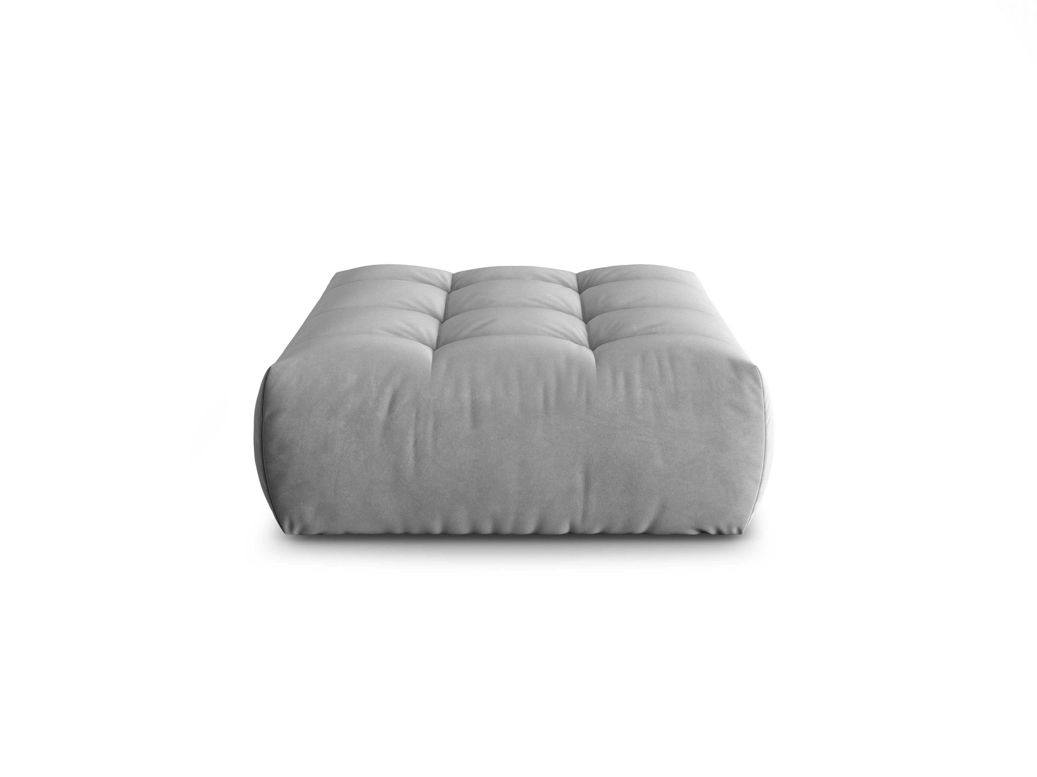 Samt Pouf BLOOM grau