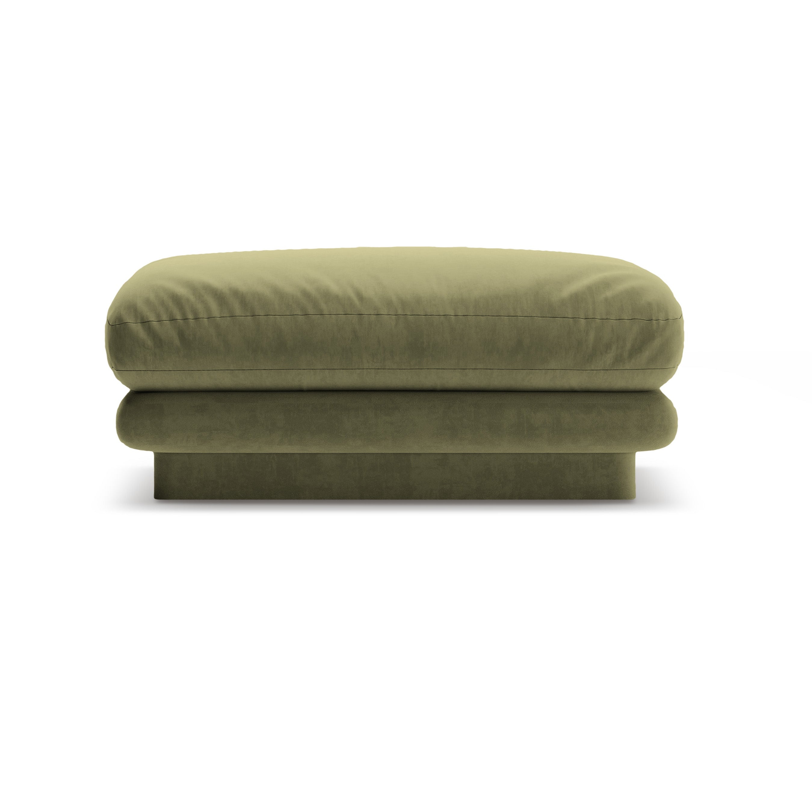 Pouf velvety torino light green
