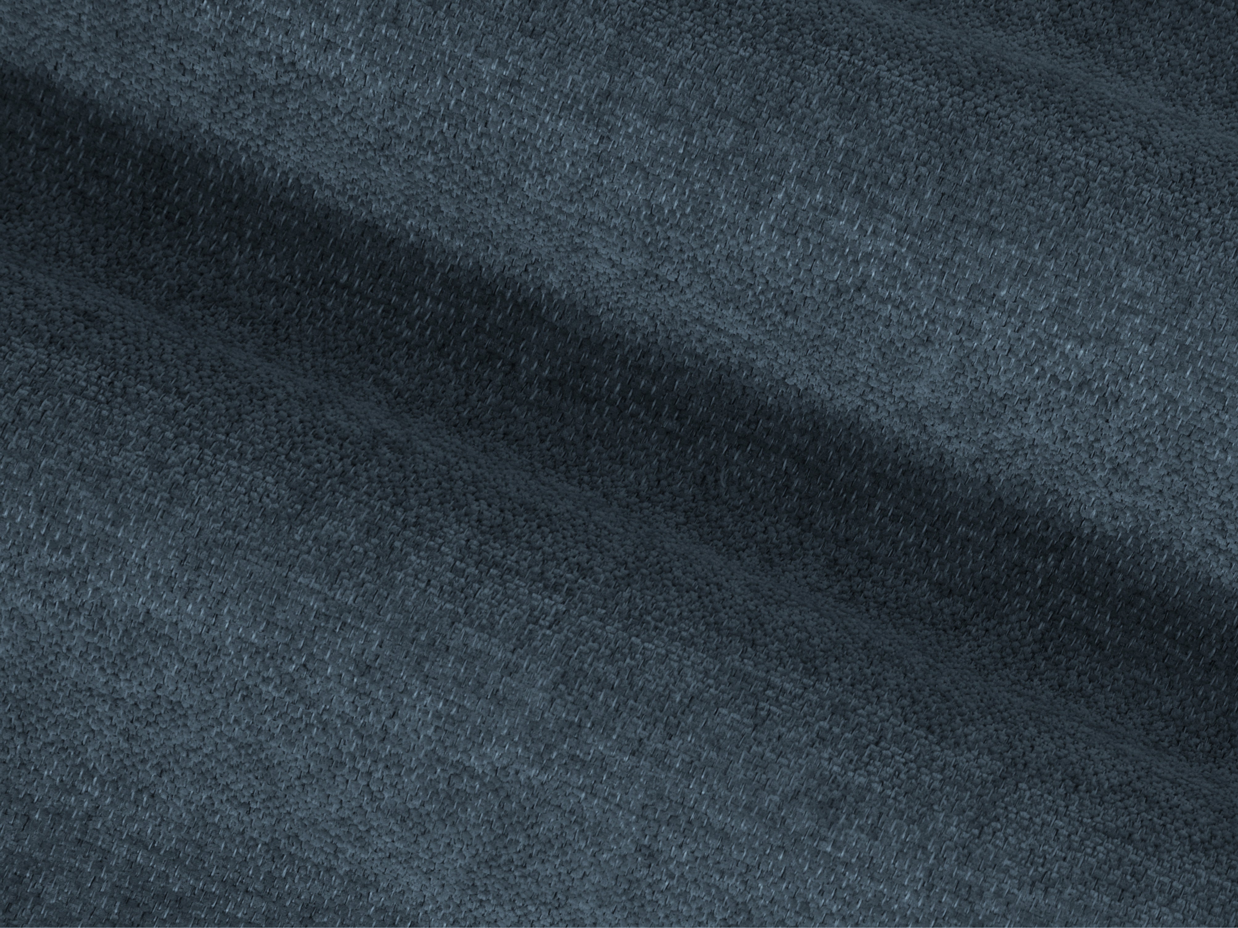 Vierkante poef BEMY donkerblauw chenille