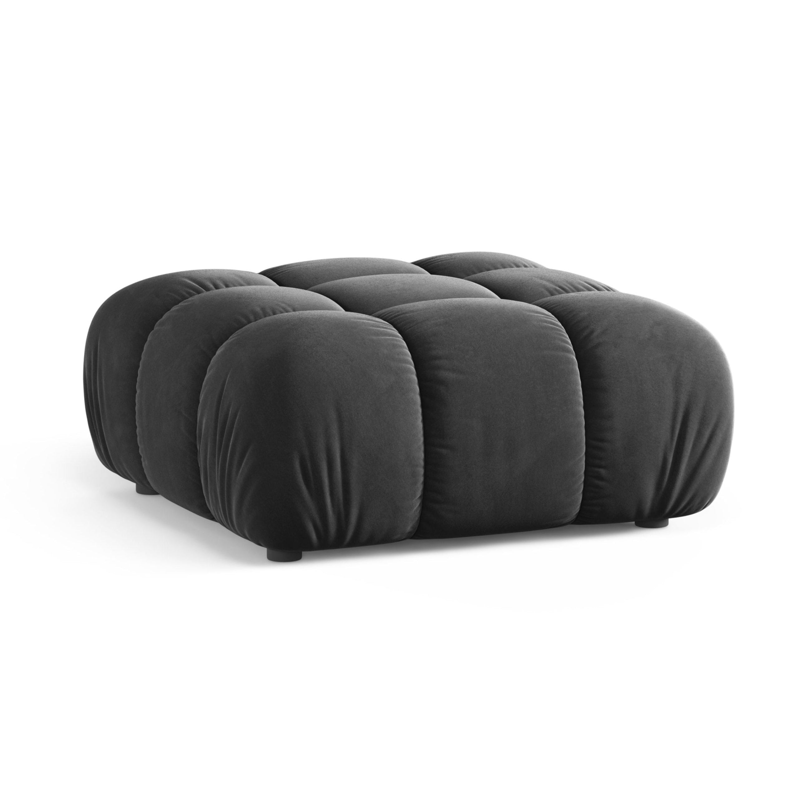 Puf / module BELLIS donkergrijze velours