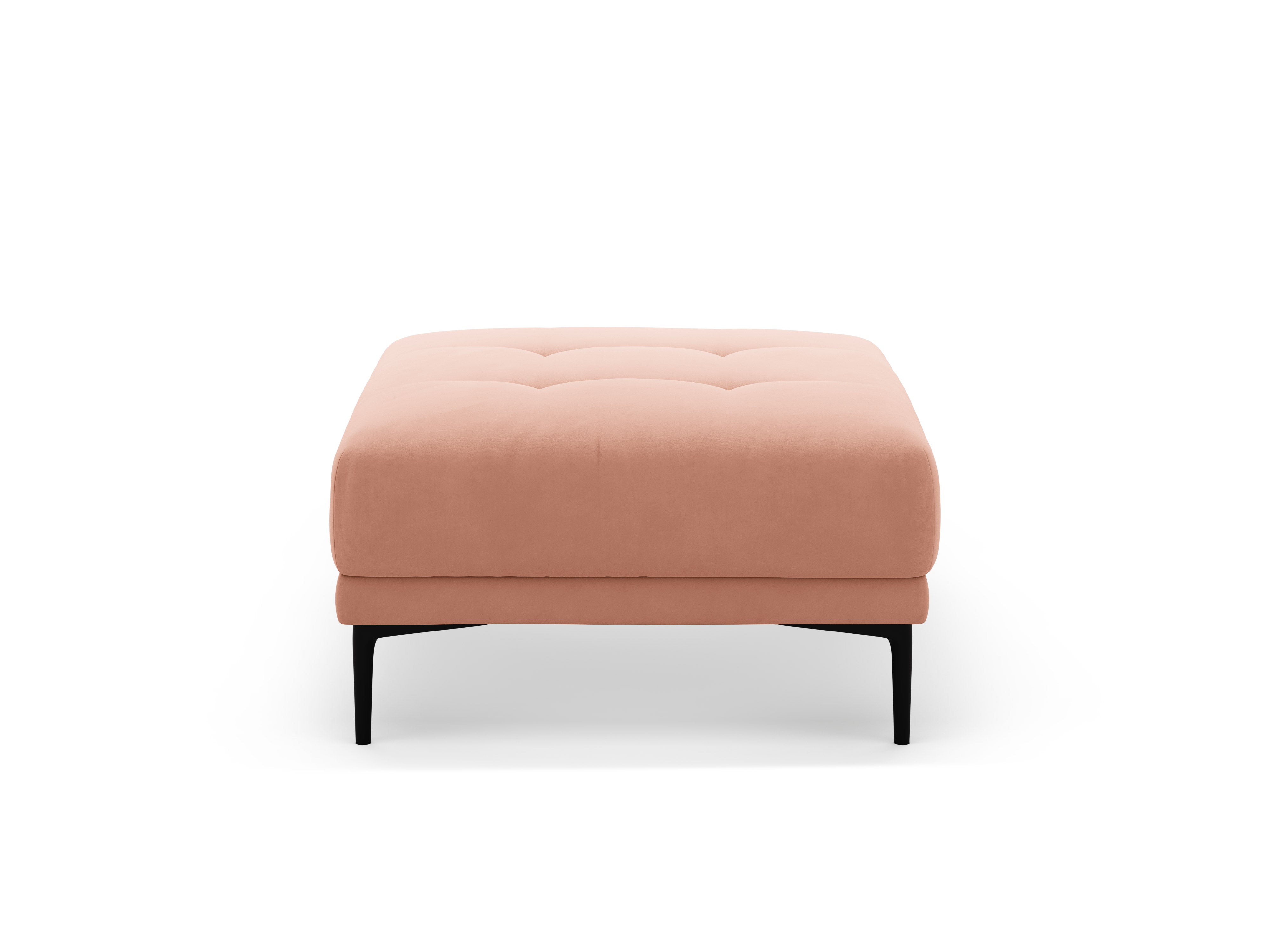 Quadratischer Samtpouf BEMY rosa