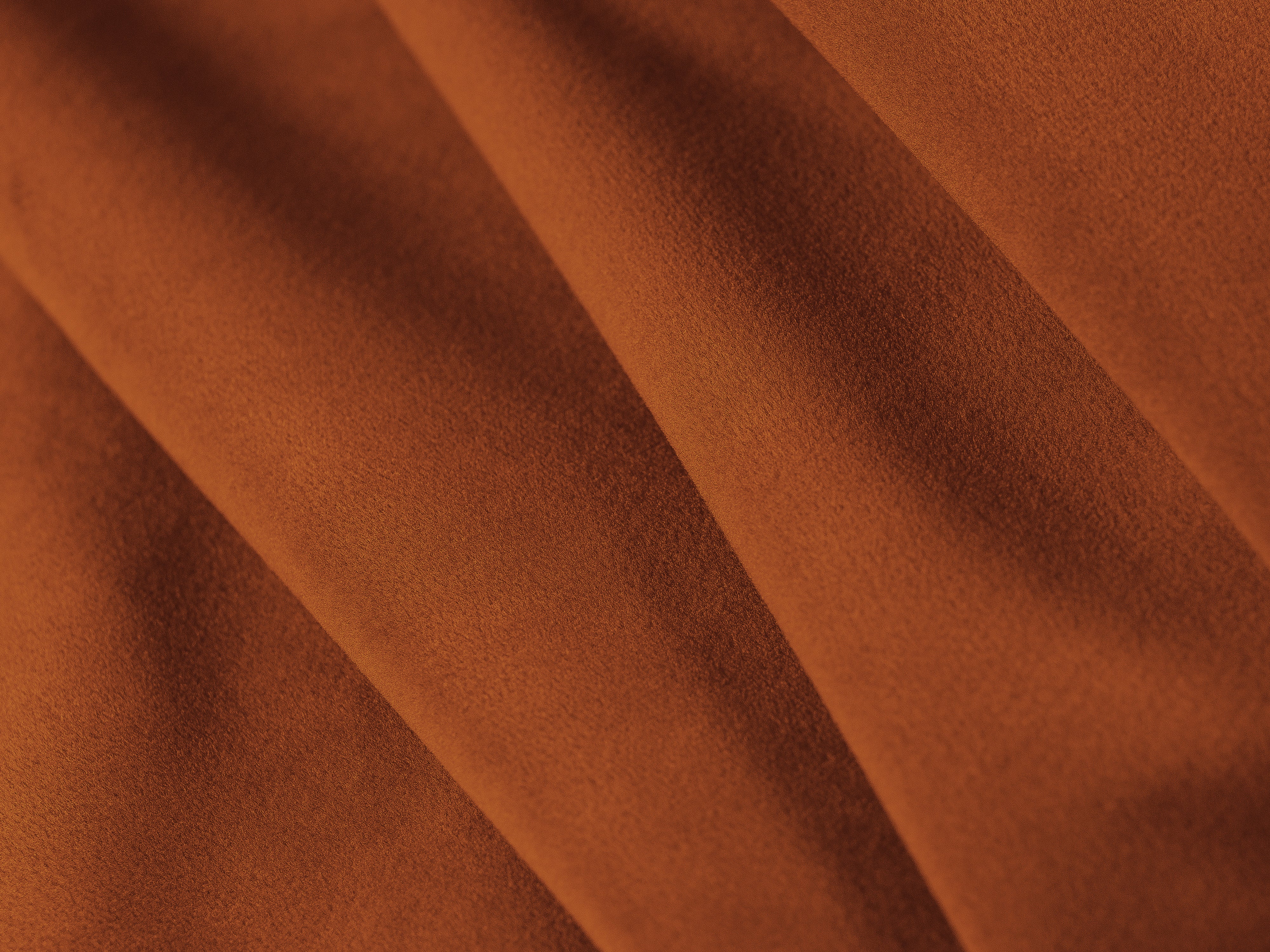 Vierkante fluwelen poef BEMY terracotta