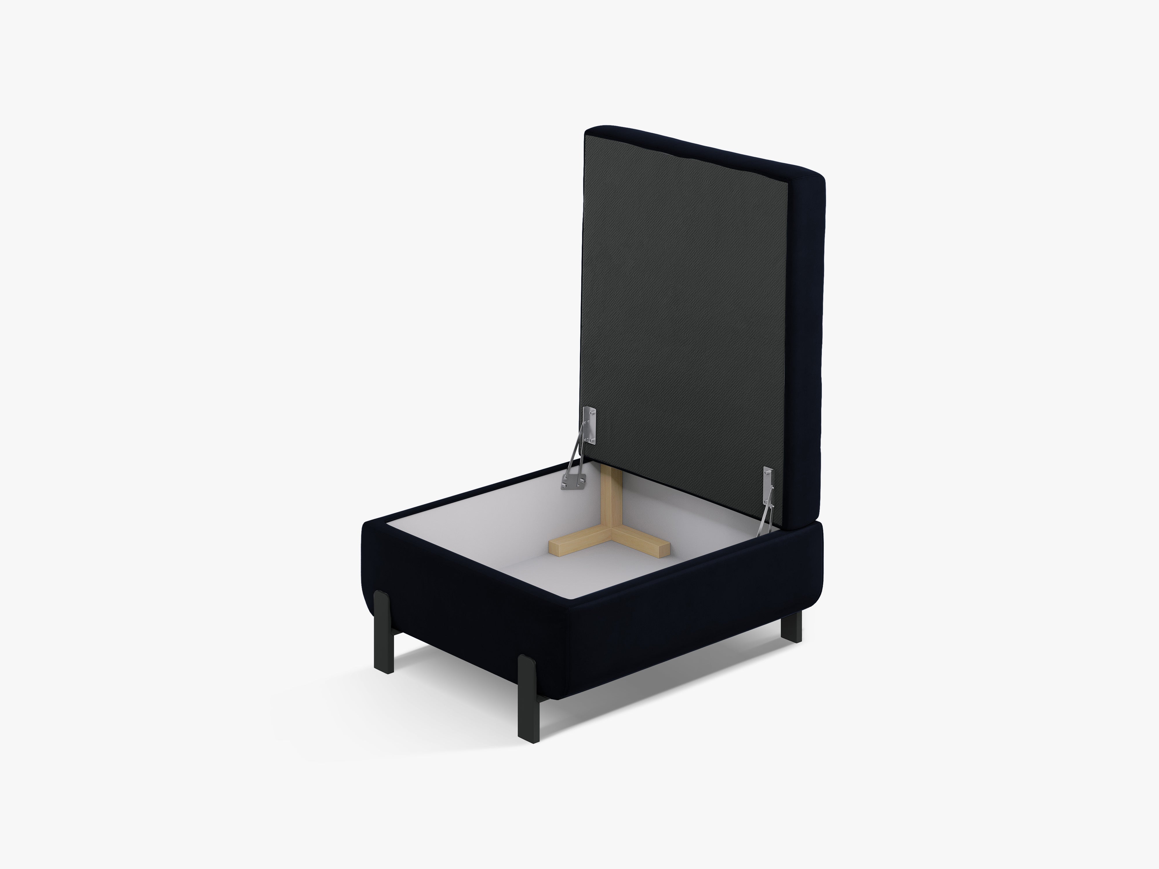 Velvet pouf with storage GLORIA royal blue