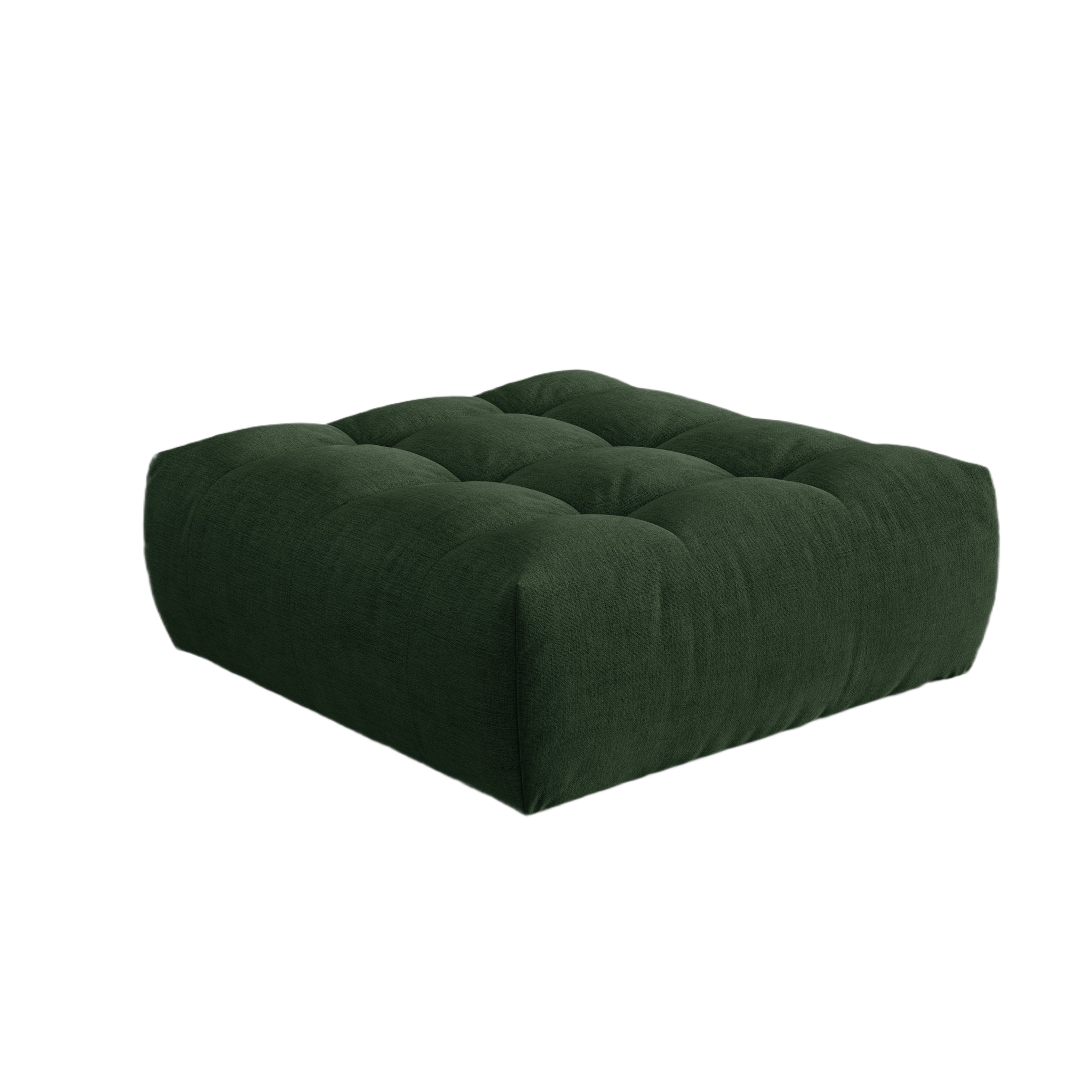 Puf BLOOM groene chenille