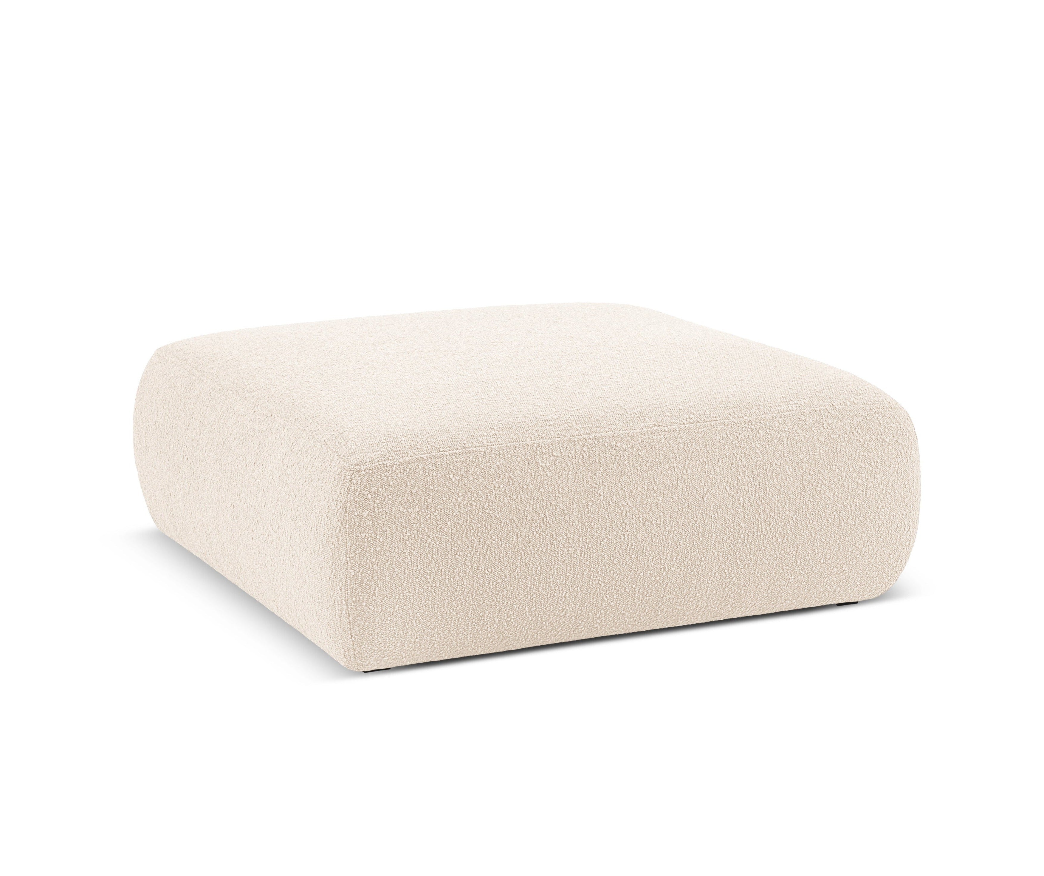 Puf w tkaninie boucle MOLINO beżowy Micadoni 100 cm Eye on Design