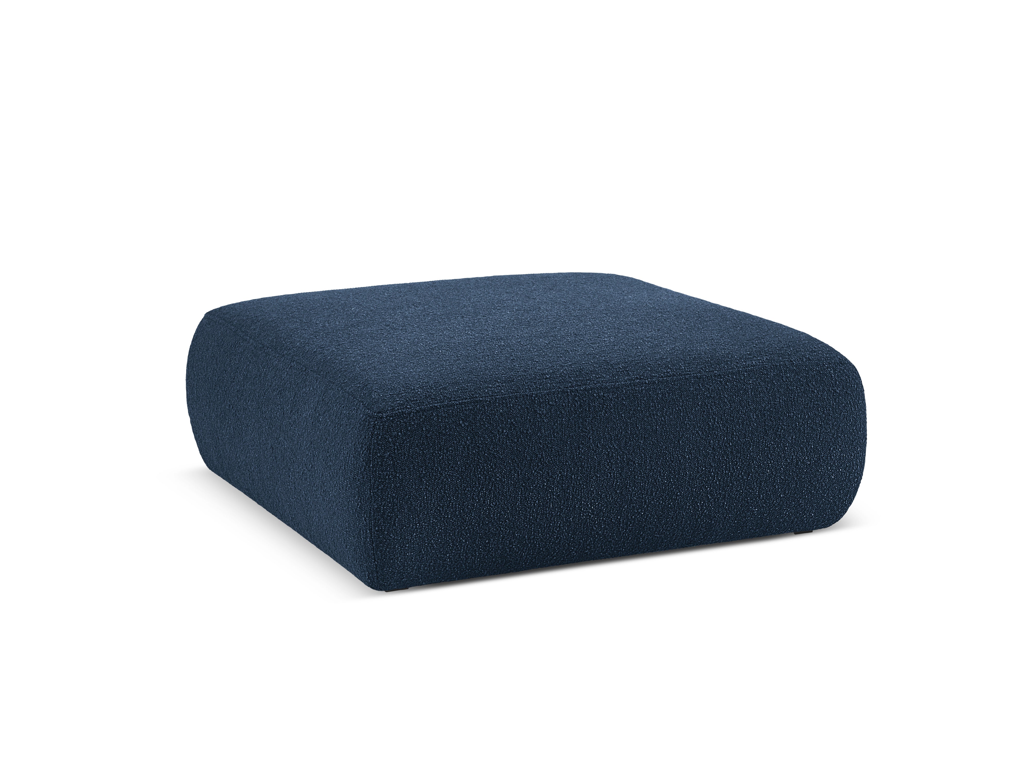 Puf w tkaninie boucle MOLINO granatowy Micadoni 100 cm Eye on Design