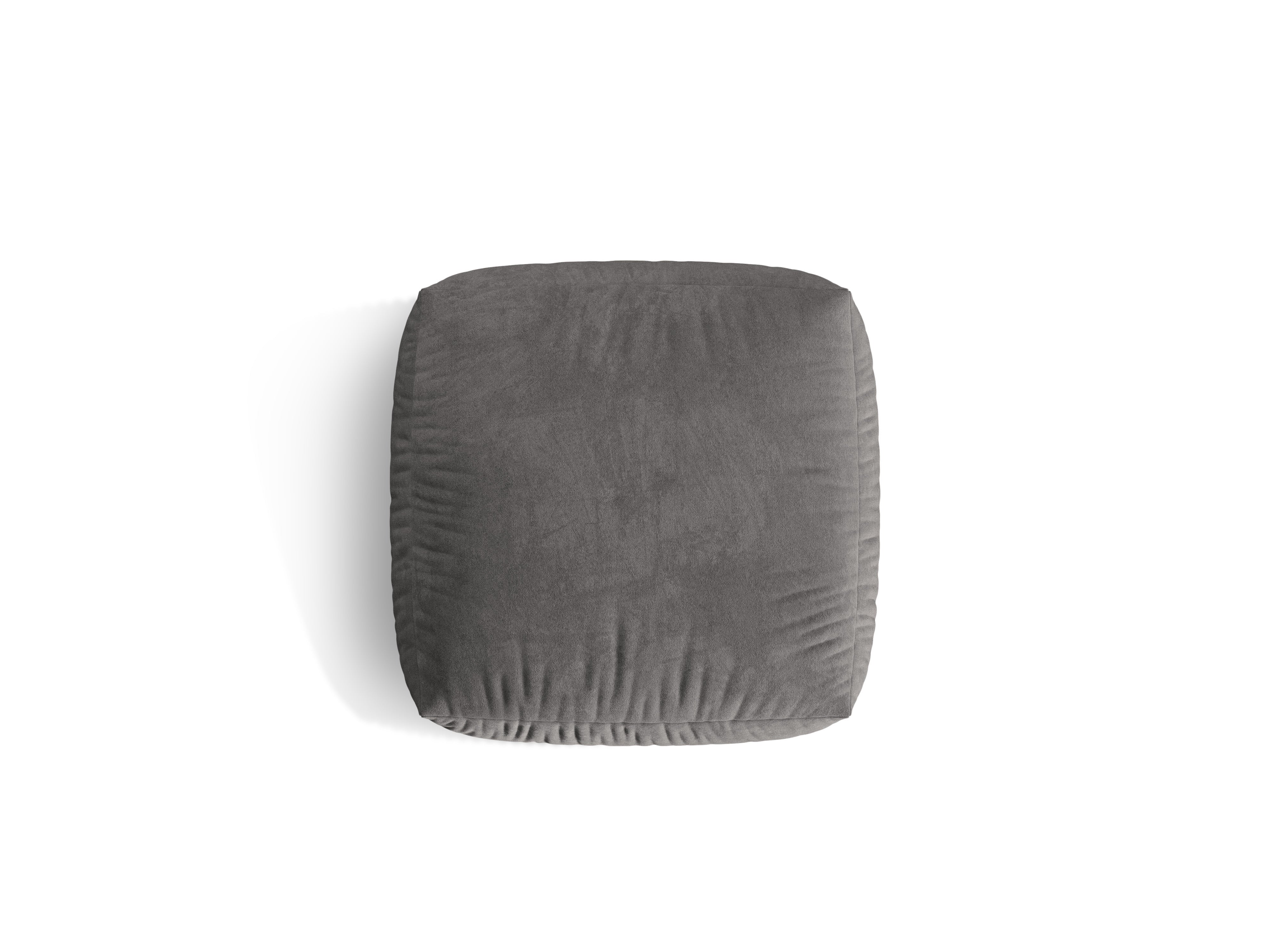 Martina Grey Velvet Pouf
