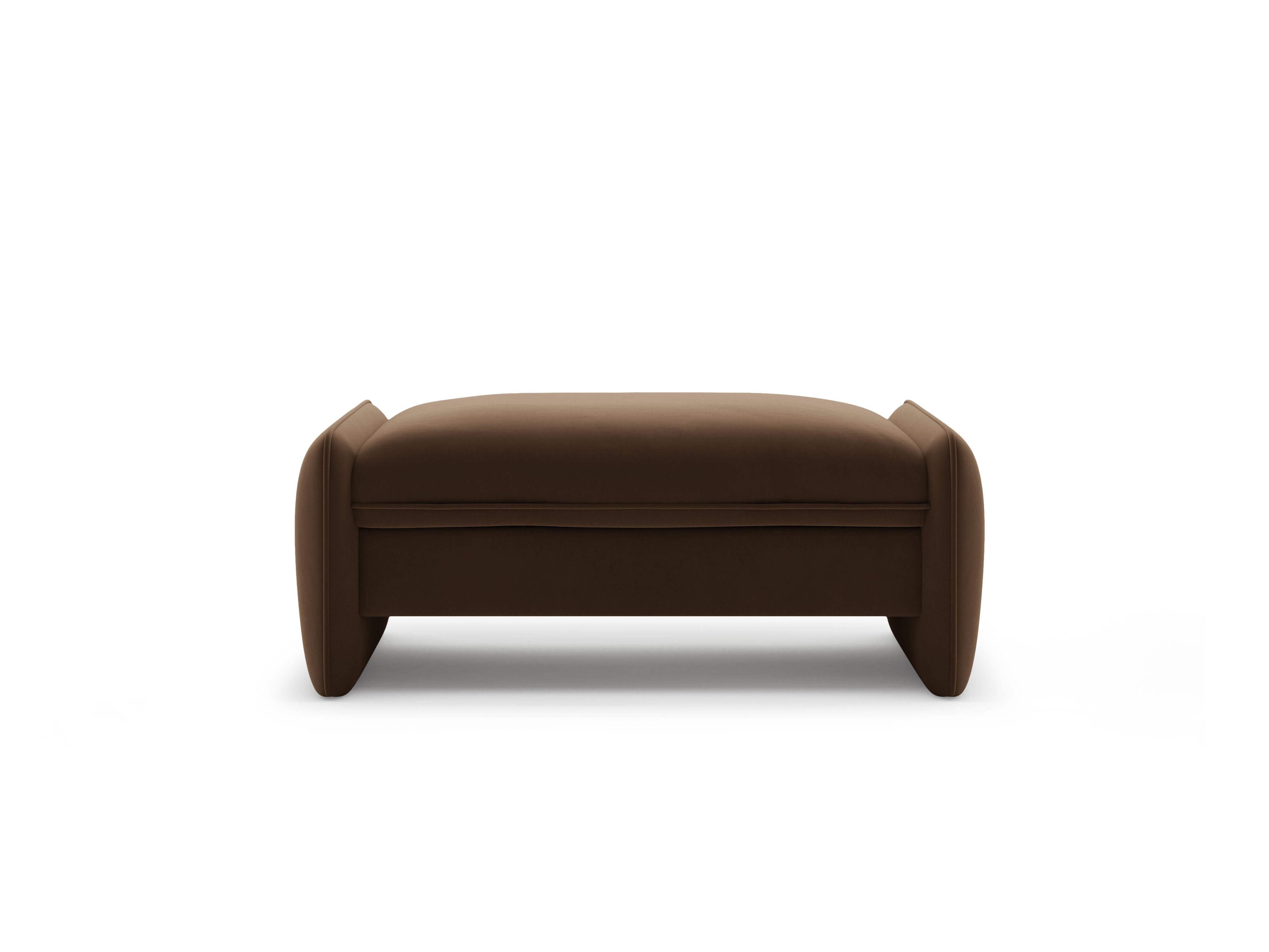 Velours poef GEORGIA chocolade