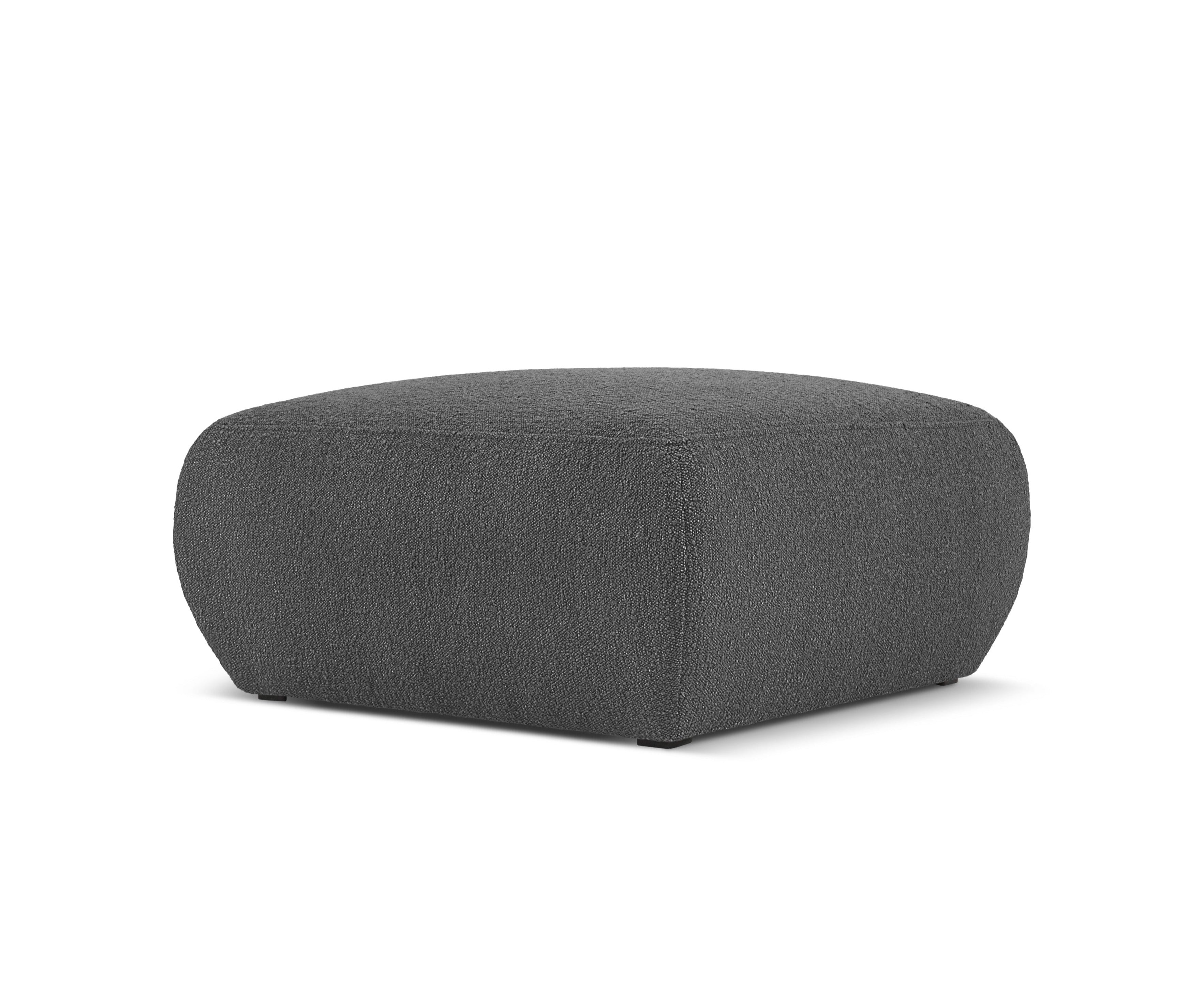 Puf w tkaninie boucle MOLINO ciemnoszary Micadoni 75 cm Eye on Design