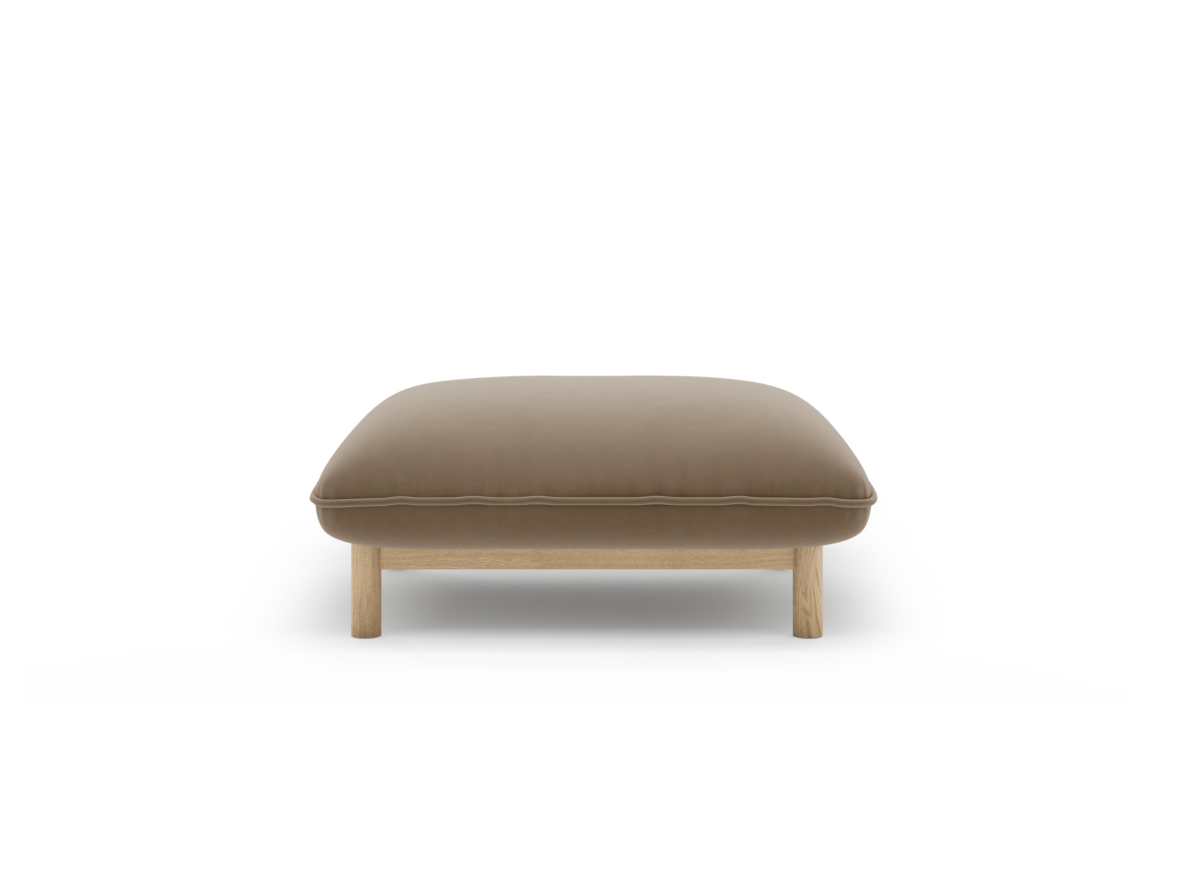 ADA light brown velvet pouf