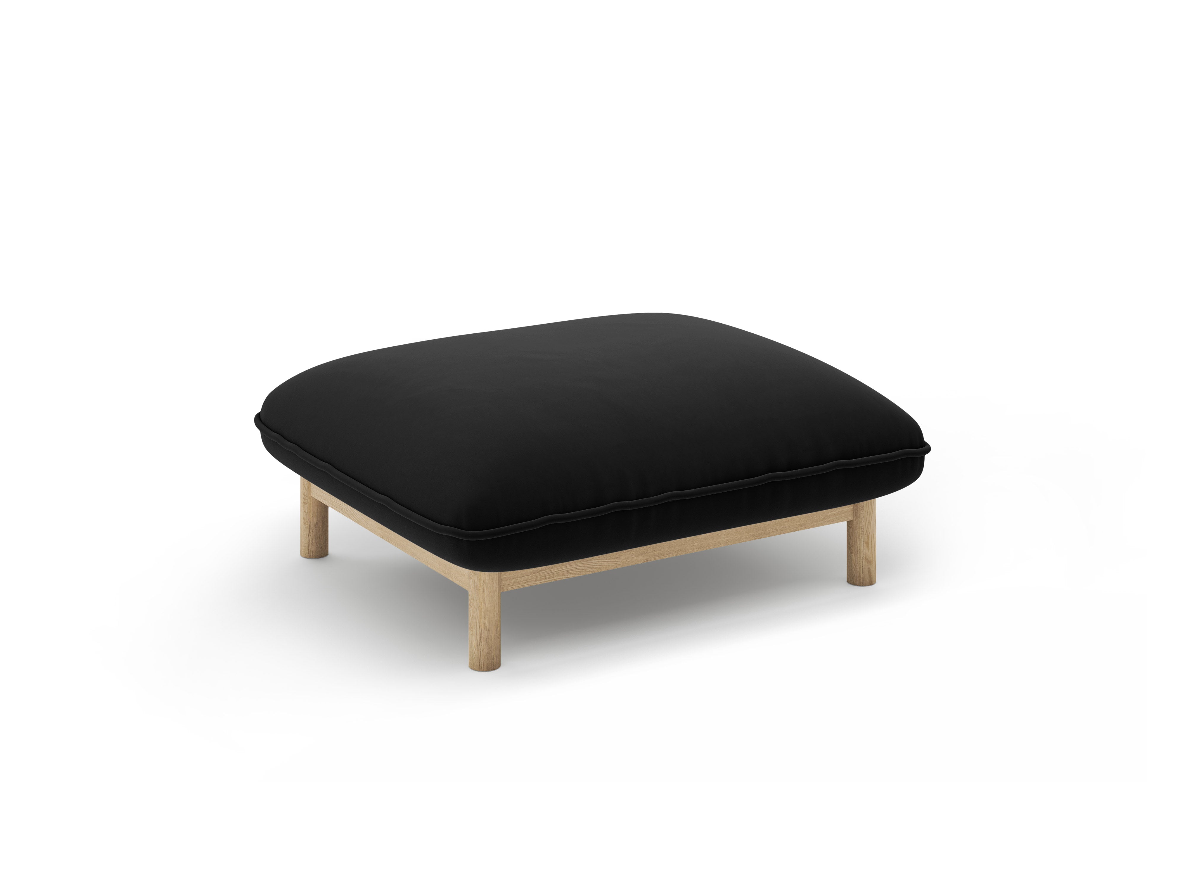 Black velvet pouf ADA