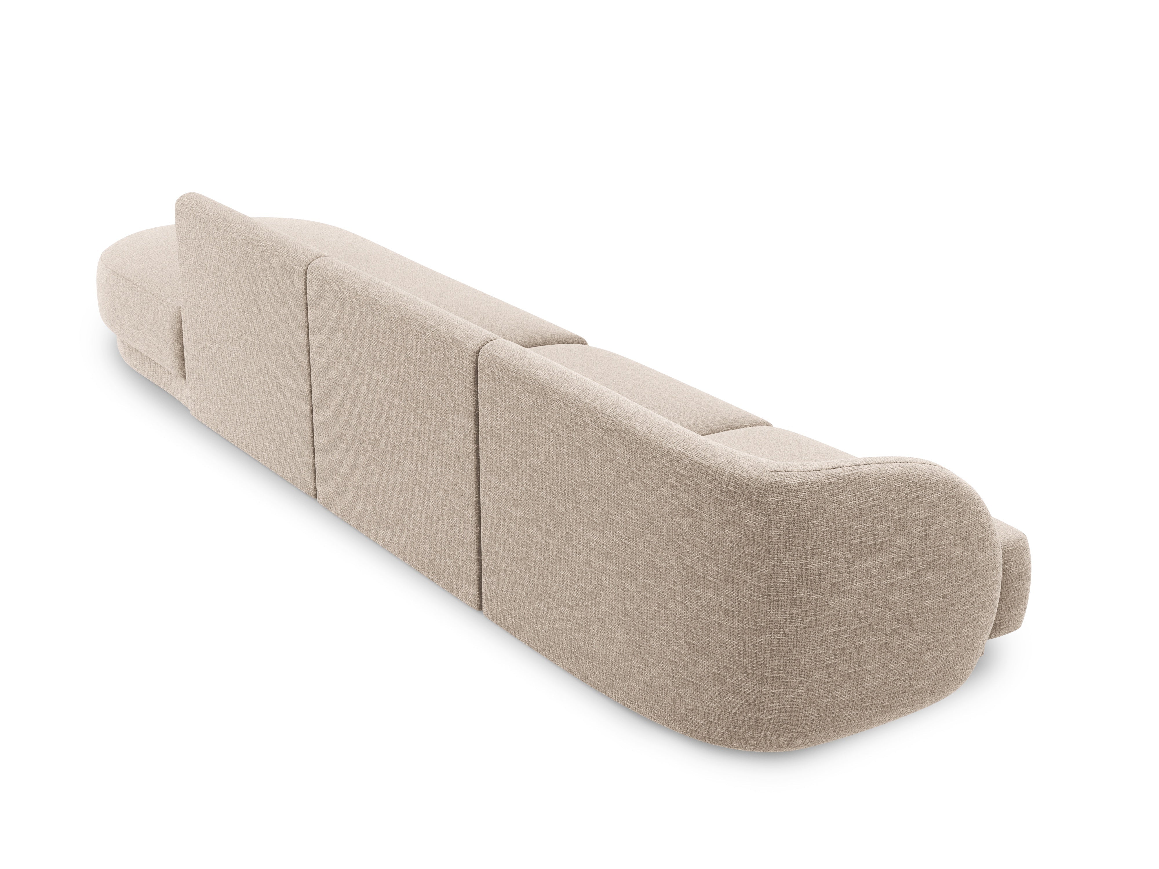 Sofa offene rechtsseitige 4-sitzige offene MILEY beige Chenille