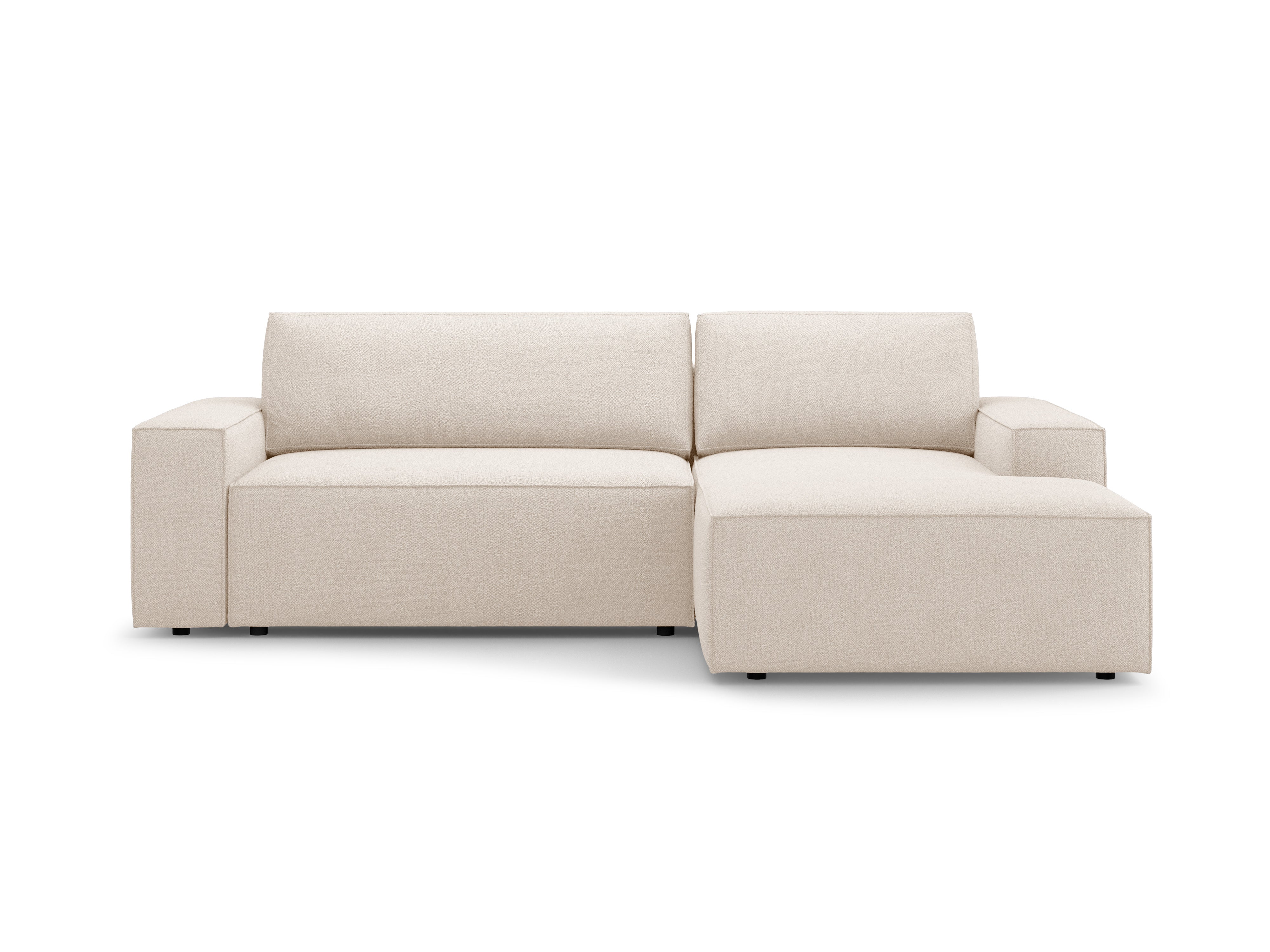 Rechthoekige bank met slaapfunctie JODIE beige boucle