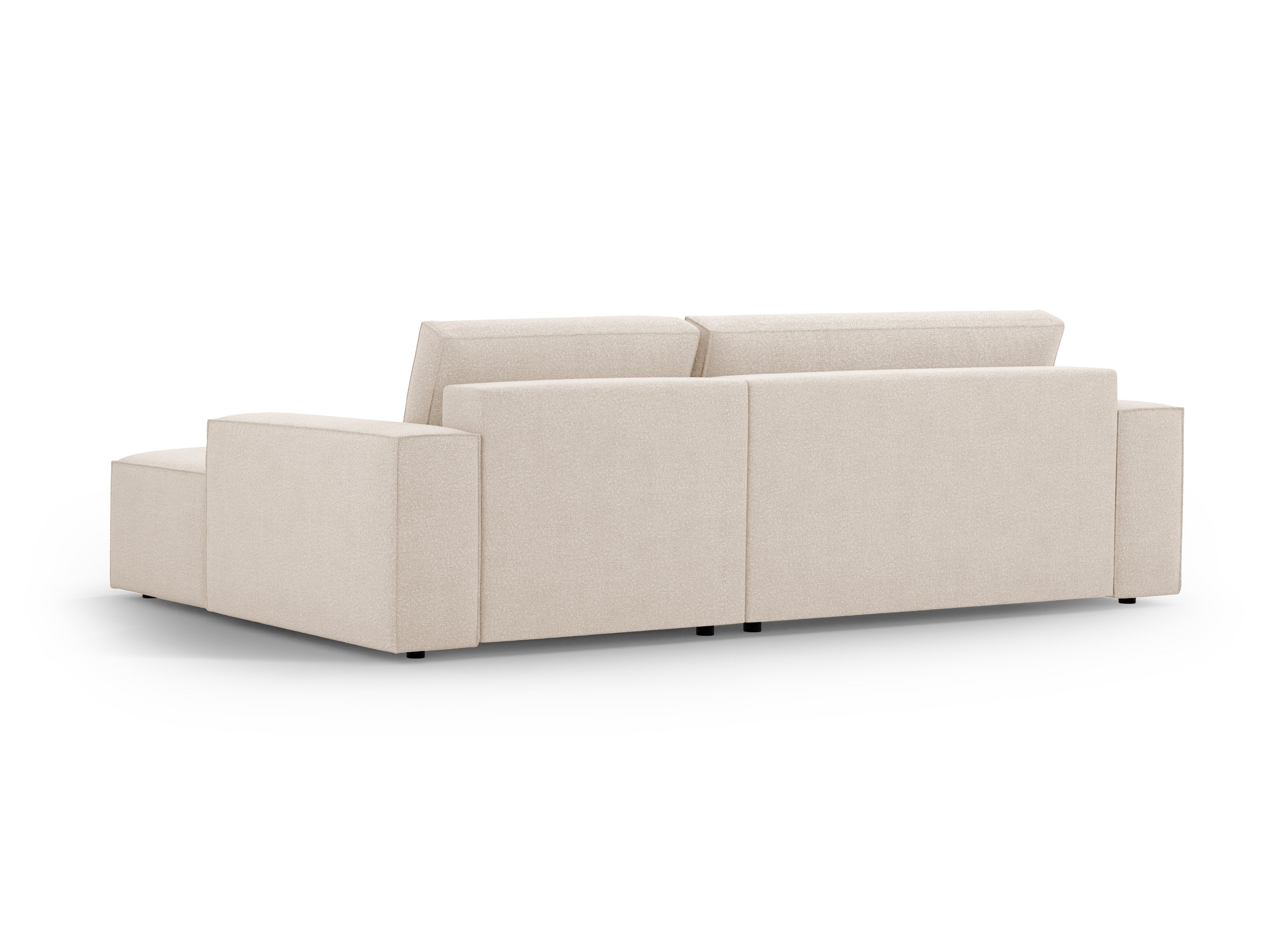 Rechthoekige bank met slaapfunctie JODIE beige boucle