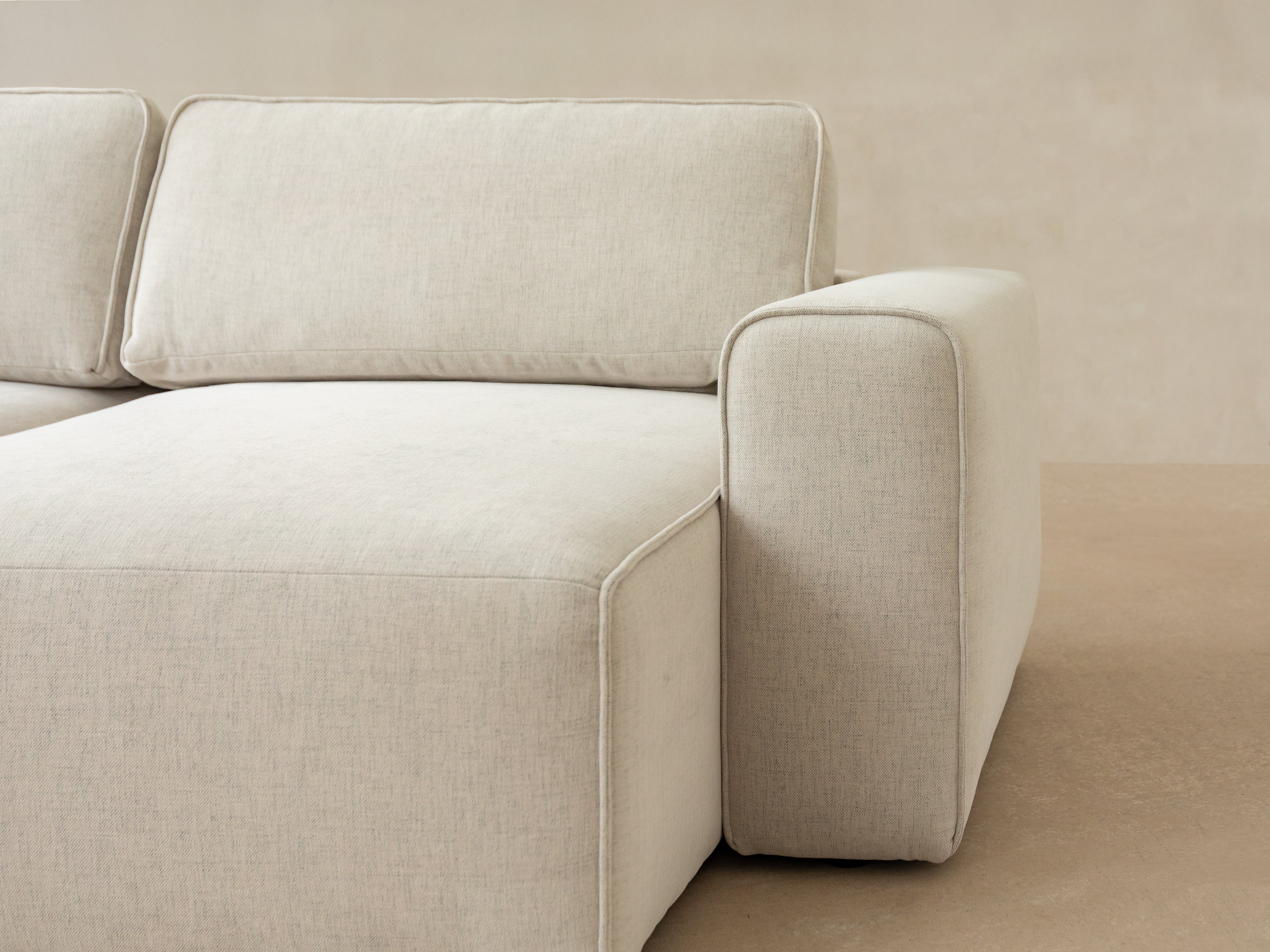 Samt-Ecksofa linksseitig 3-sitzig mit Schlaffunktion VICTOR schwarz