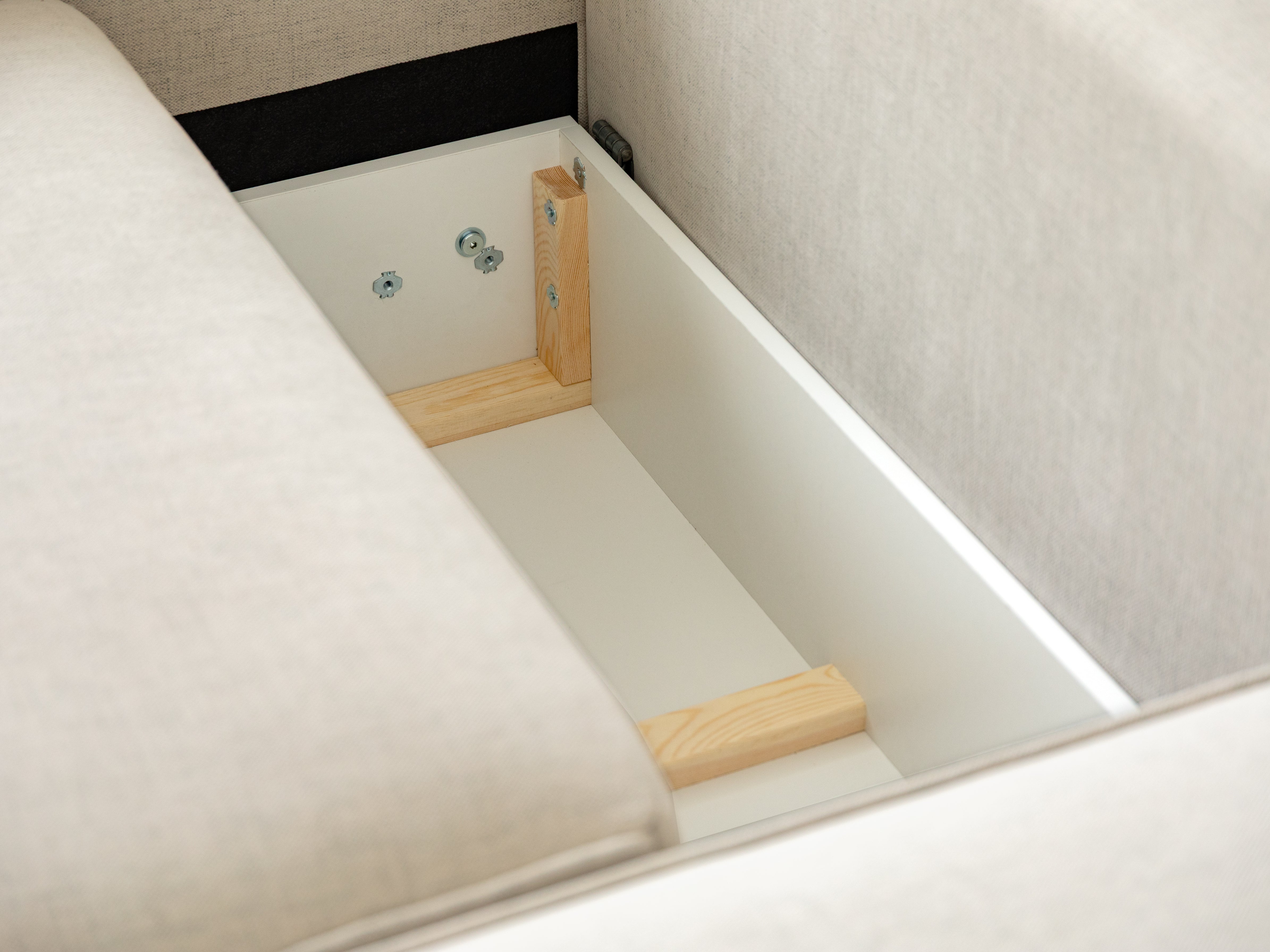 Samt-Ecksofa linksseitig 3-sitzig mit Schlaffunktion VICTOR schwarz