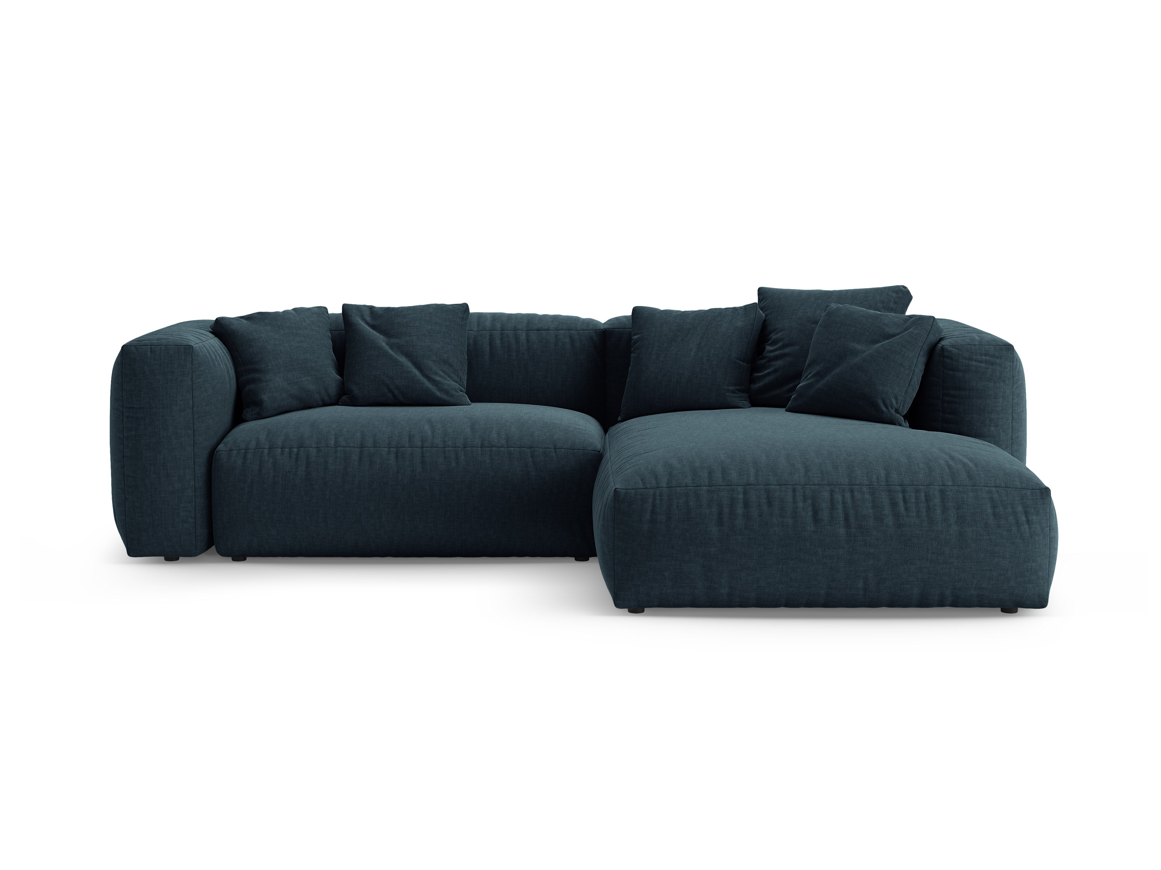 Rechtsseitige Schlafcouch MARTINA in Jeansblau