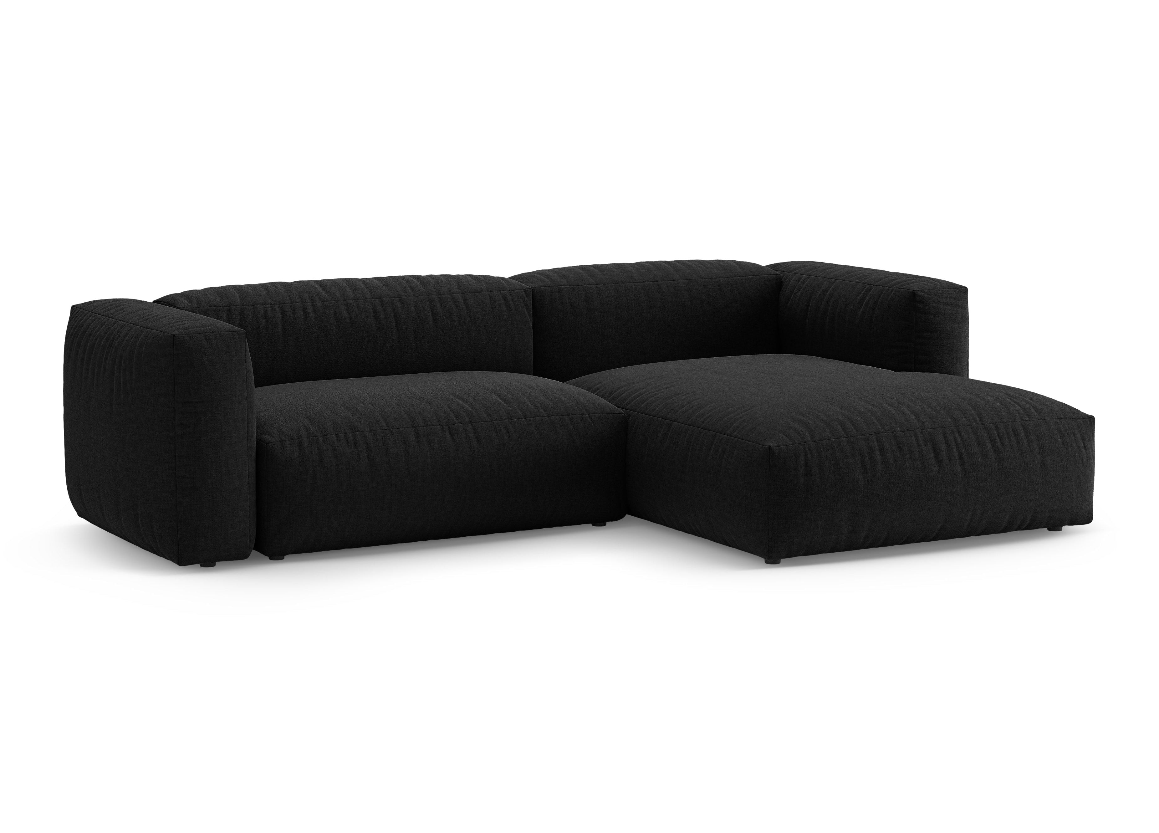 Rechtsseitige Schlafcouch MARTINA schwarz
