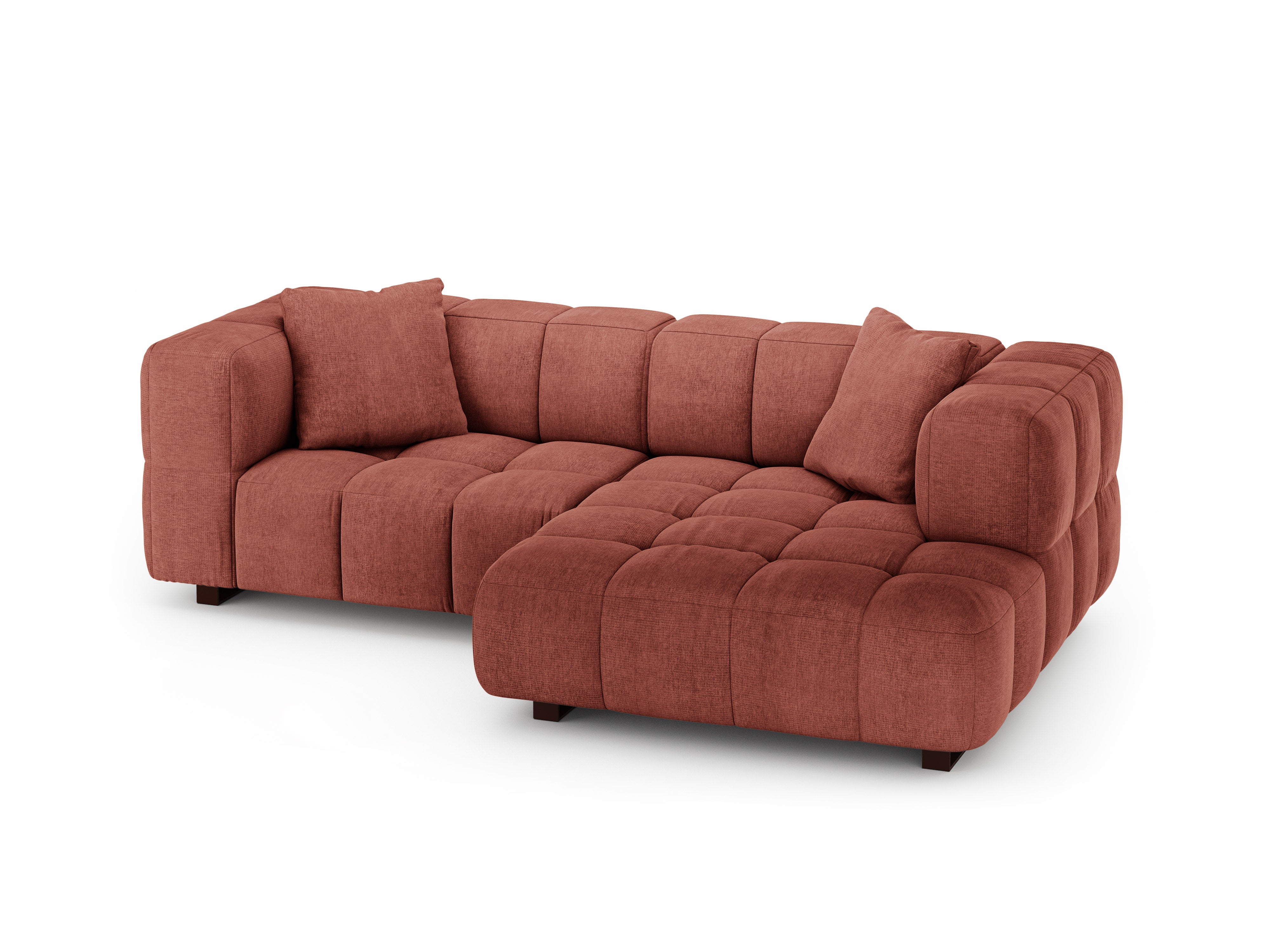 Right-facing corner sofa bed PUMA coral