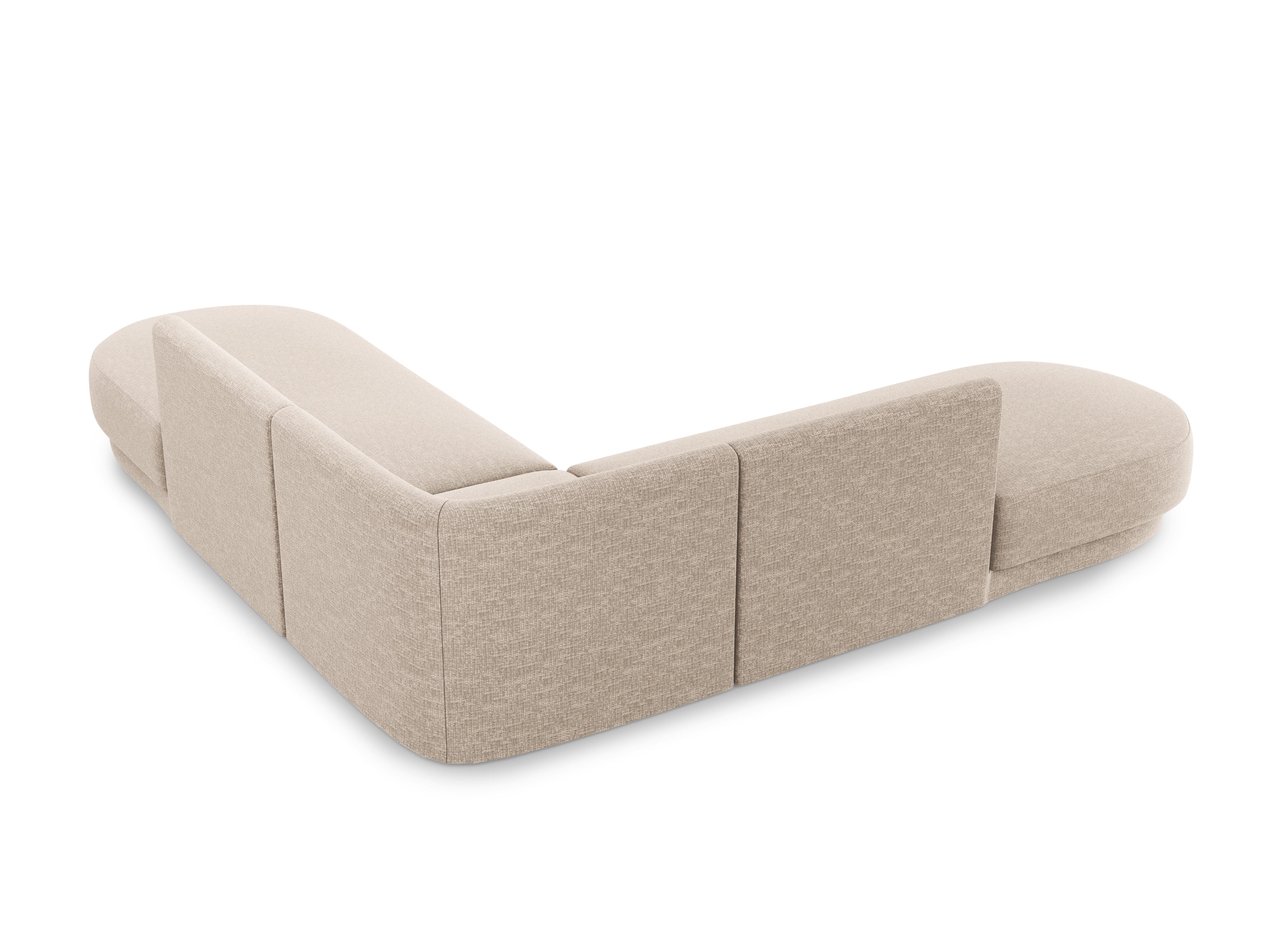 Beige chenille 5-persoons hoekbank MILEY