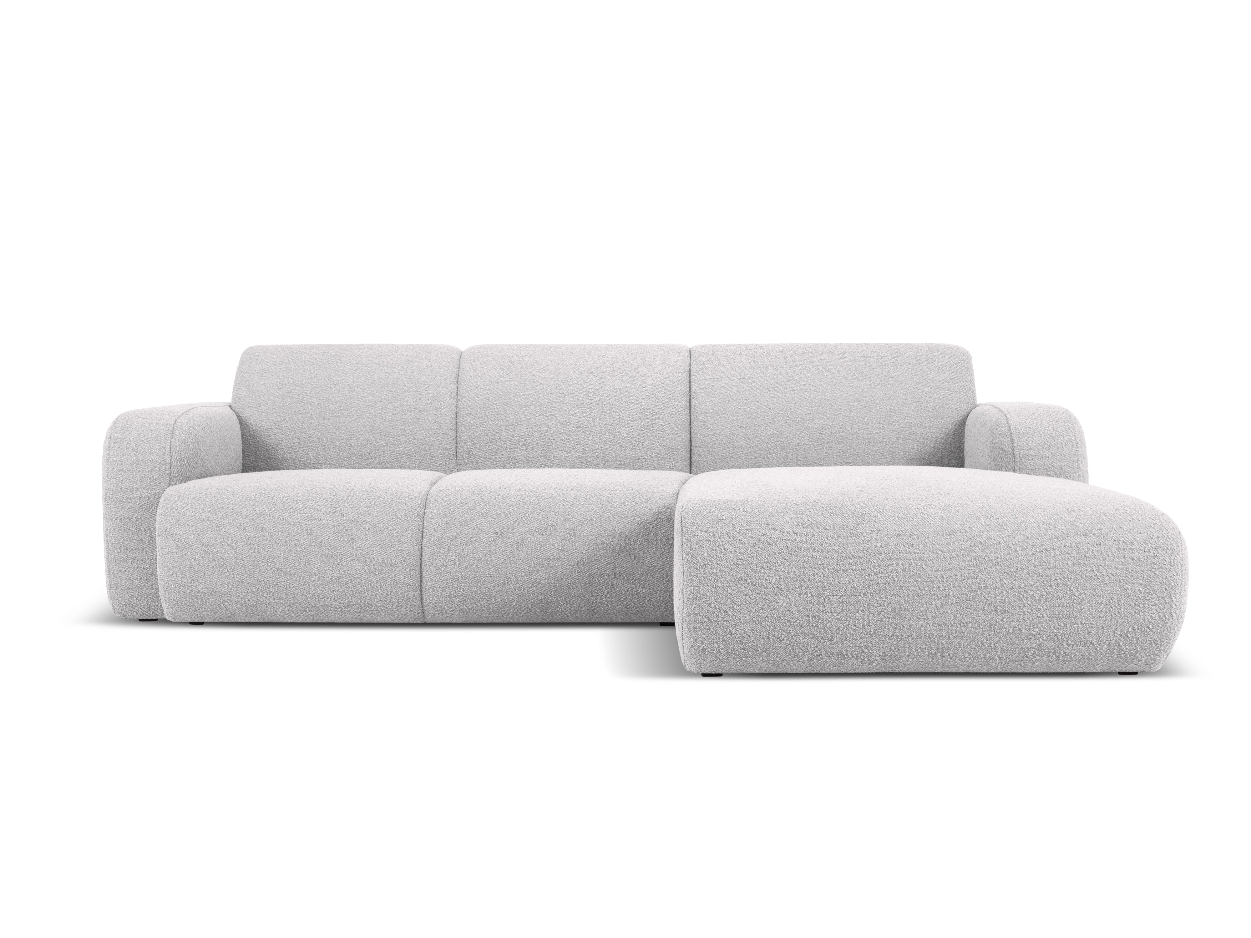 Narożnik w tkaninie boucle prawostronny MOLINO jasnoszary Micadoni Eye on Design