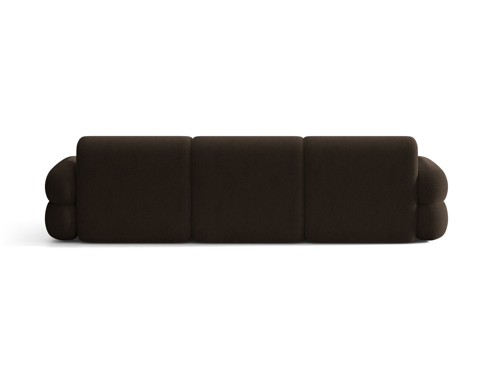 Rechthoekige NEO hoekbank in bruin boucle