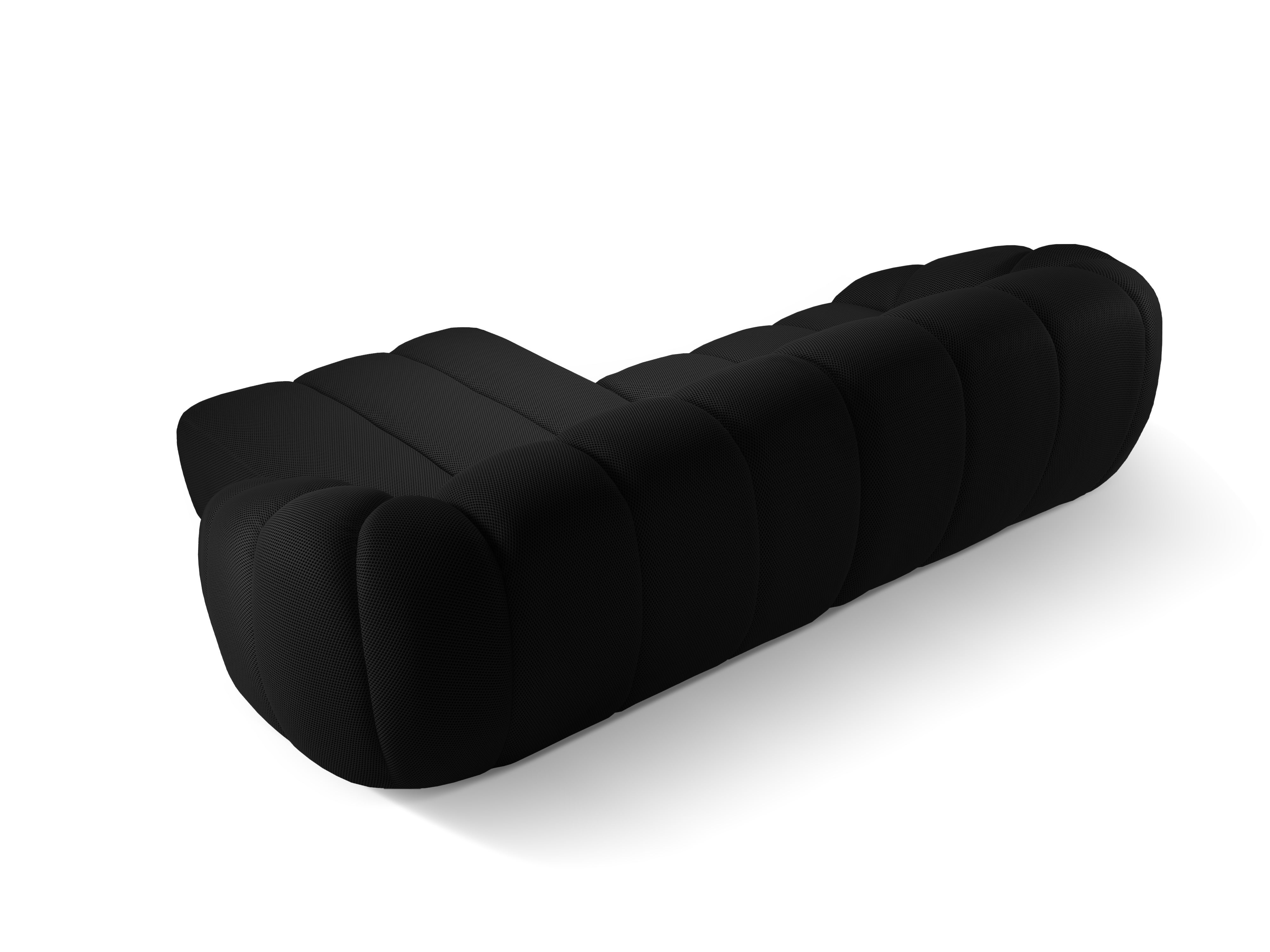 4-sitziger rechter Ecksofa DIANA schwarz