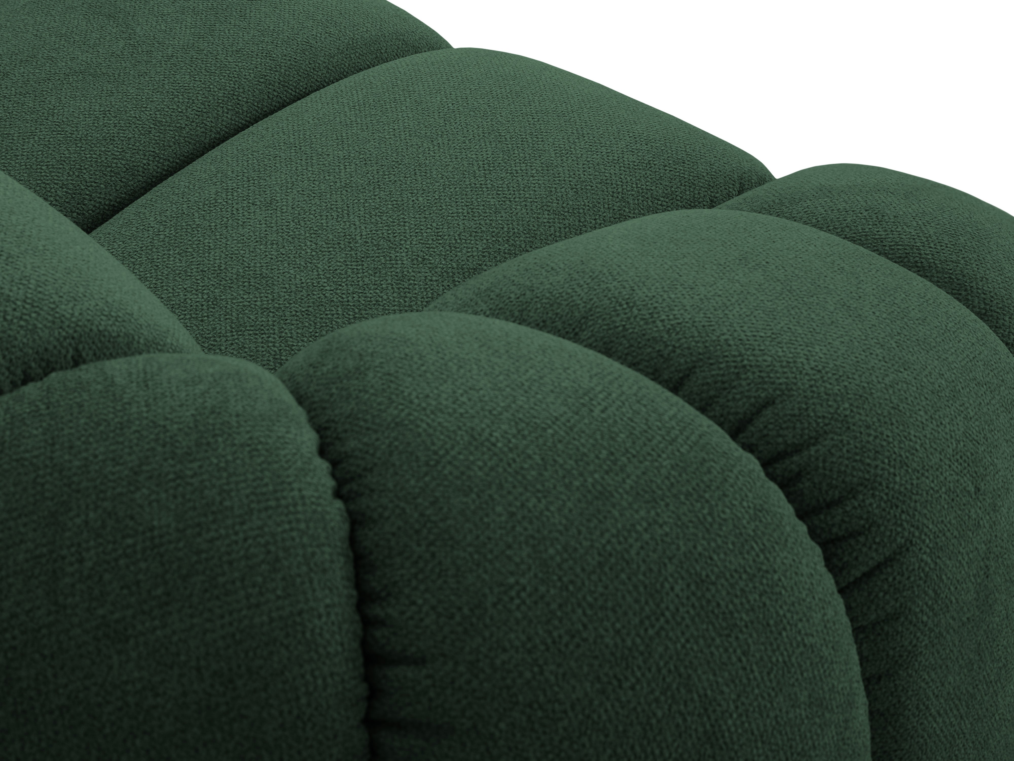 4-seater right-facing corner sofa DIANA dark green chenille
