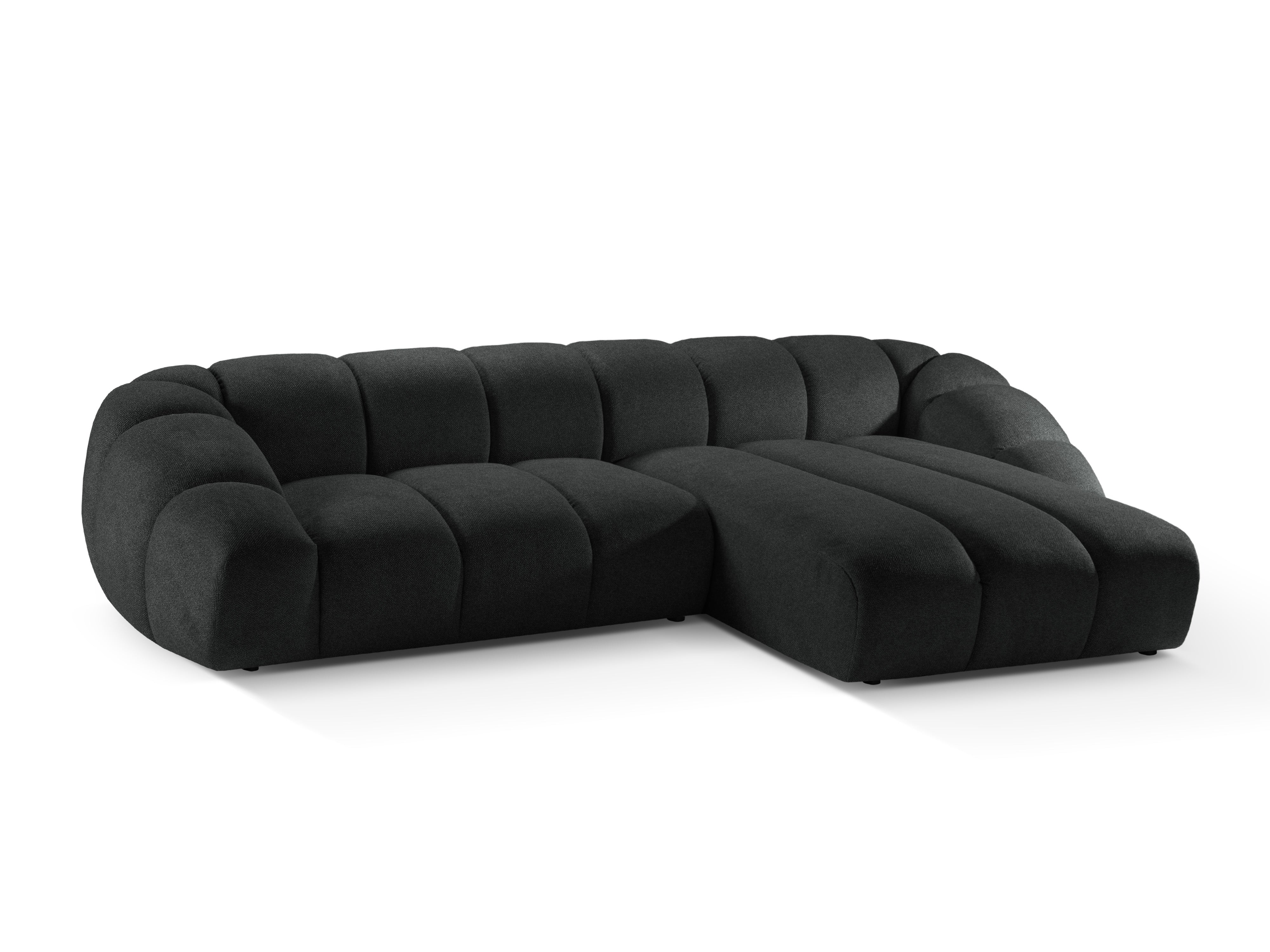 Narożnik 4-osobowy prawostronny DIANA antracytowy szenil – sofa narożna