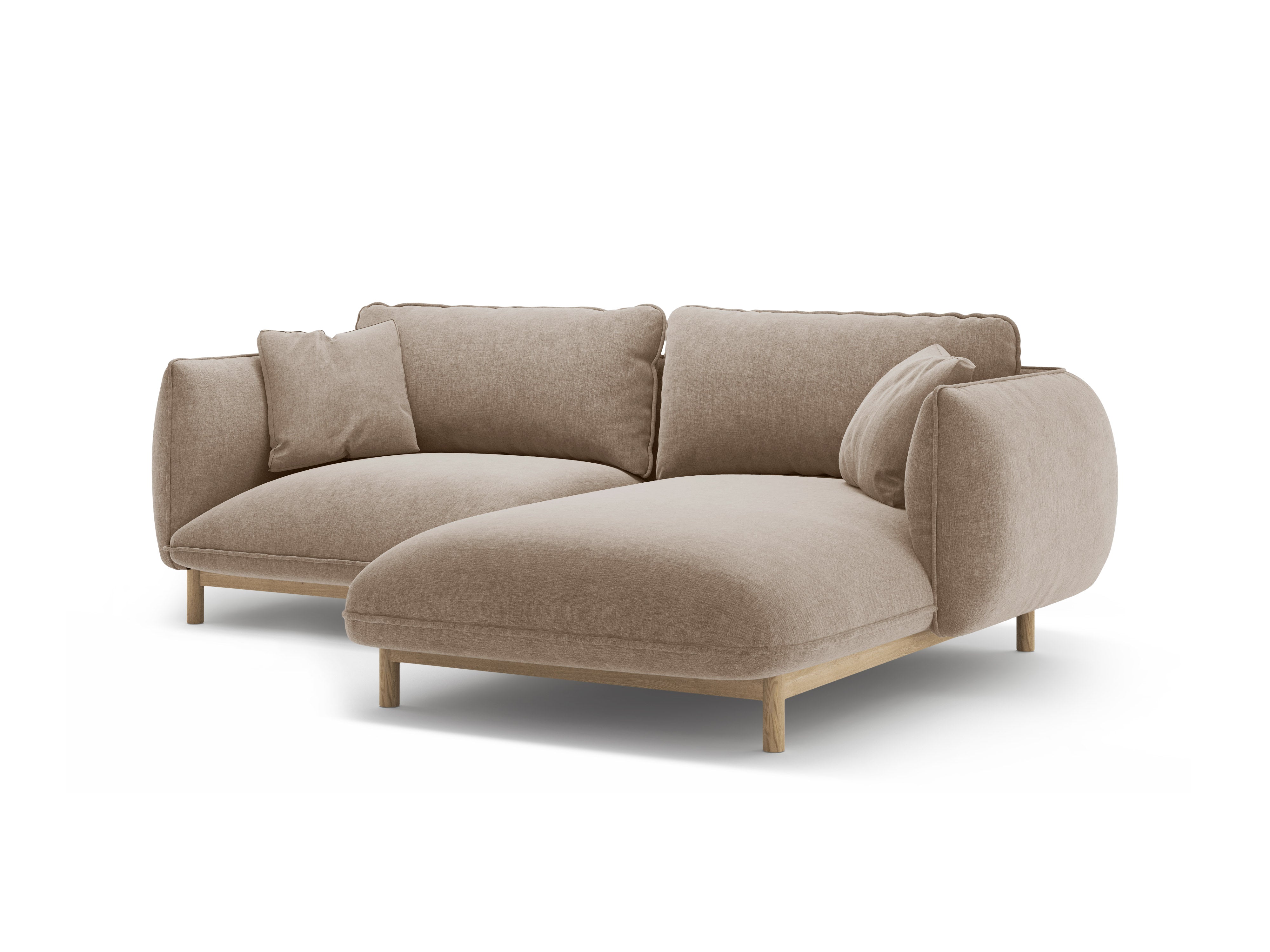 Right-sided corner sofa ADA sand chenille