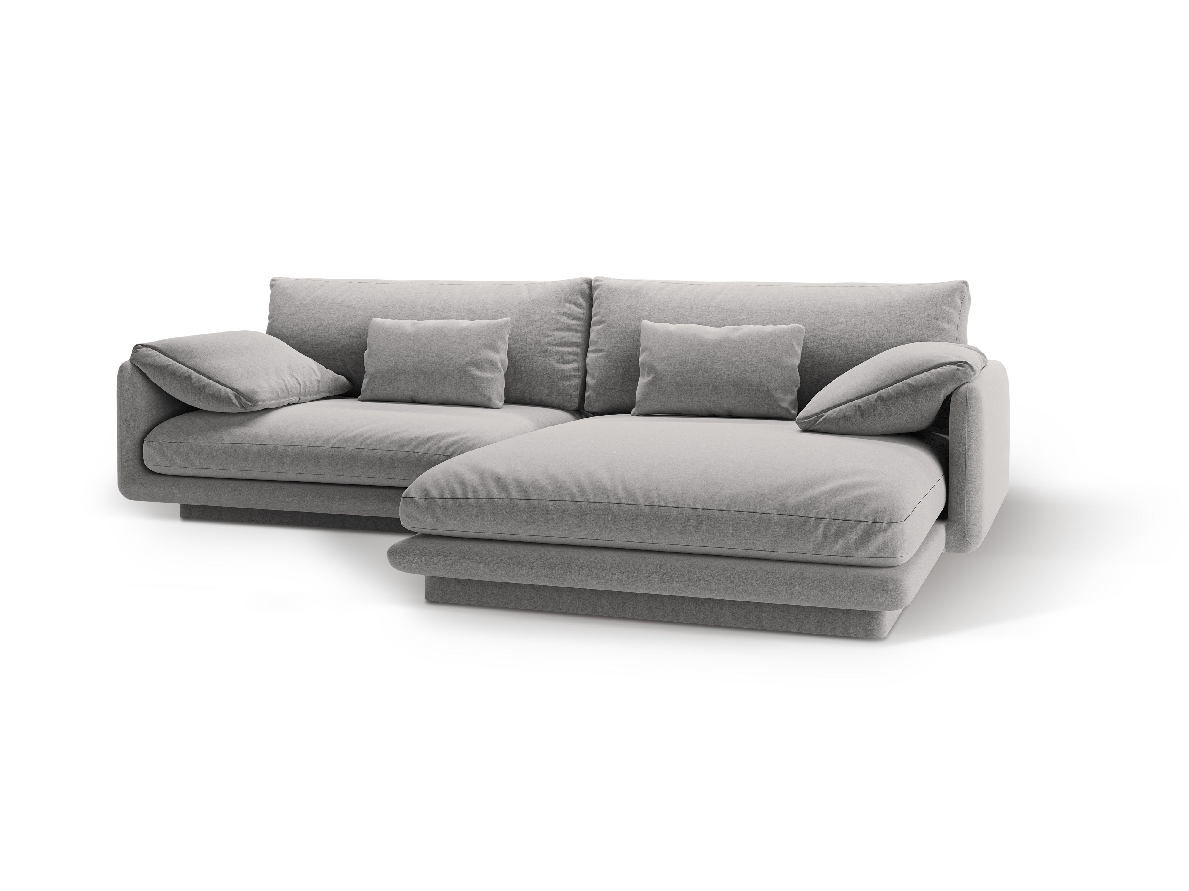 Rechtsseitige Ecke von 4-Personen-Torino hellgrau