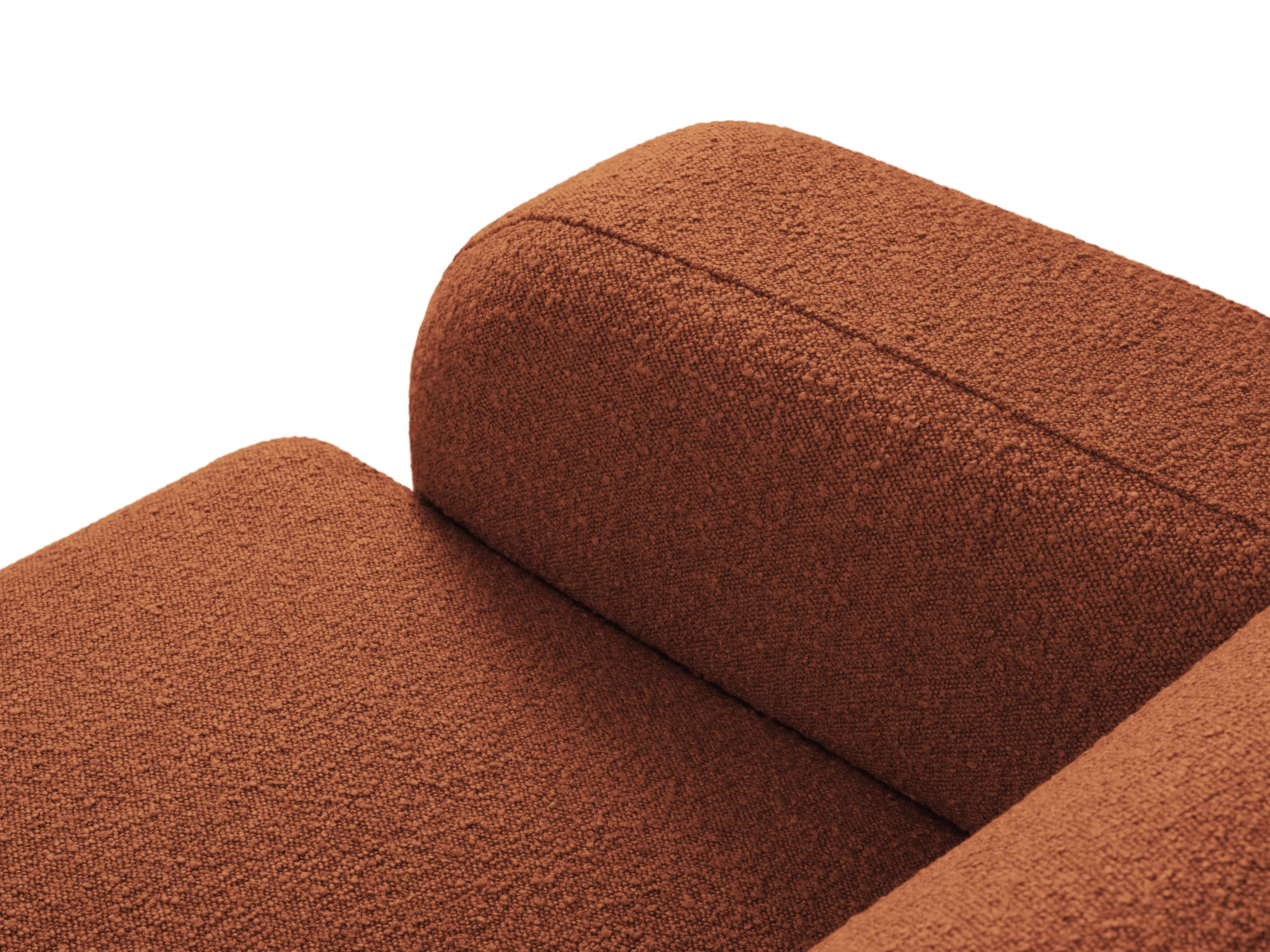 Narożnik w tkaninie boucle prawostronny otwarty MOLINO terracotta – tkanina bouclé, Micadoni