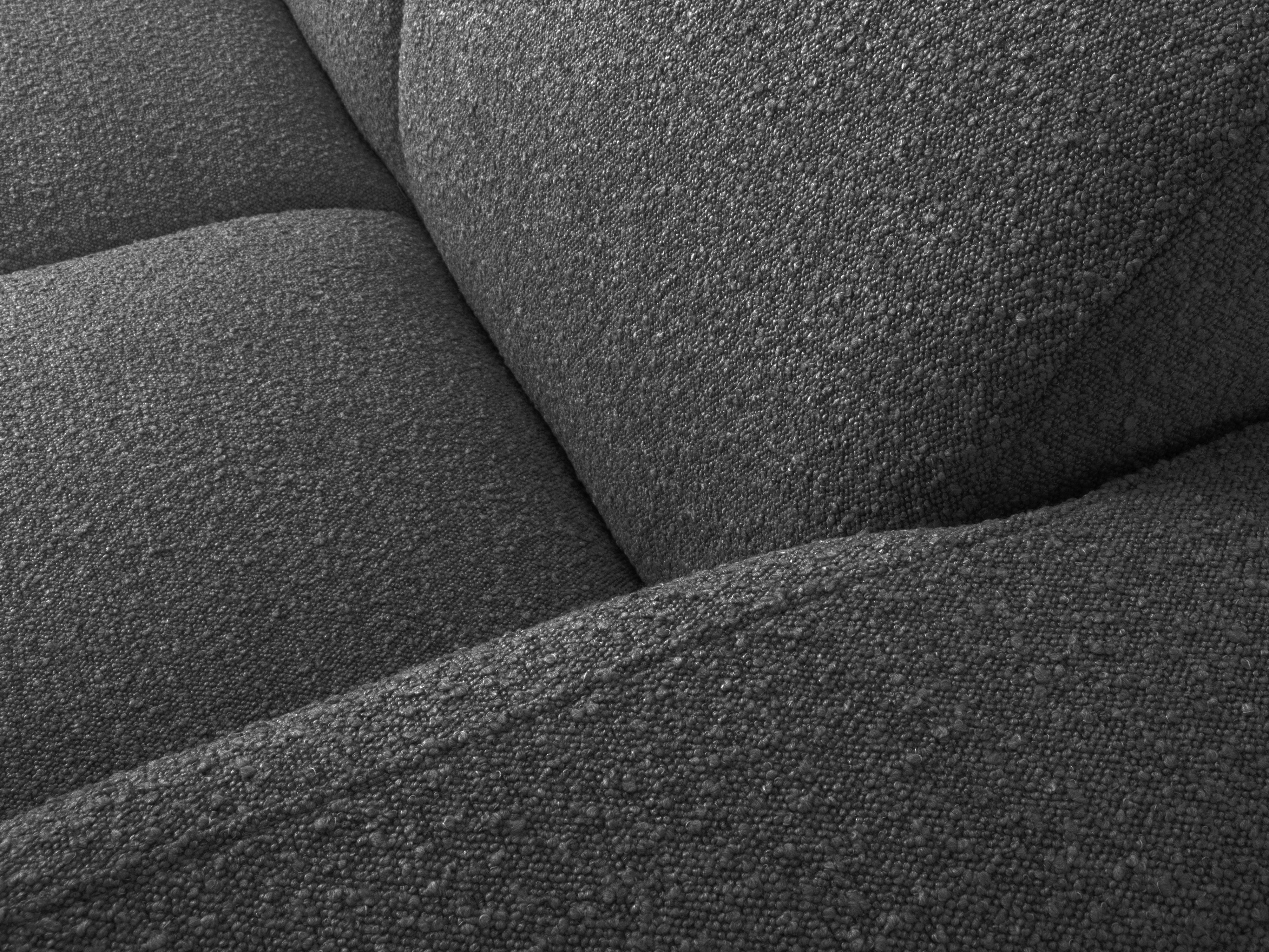 Narożnik w tkaninie boucle prawostronny otwarty MOLINO ciemnoszary Micadoni Eye on Design