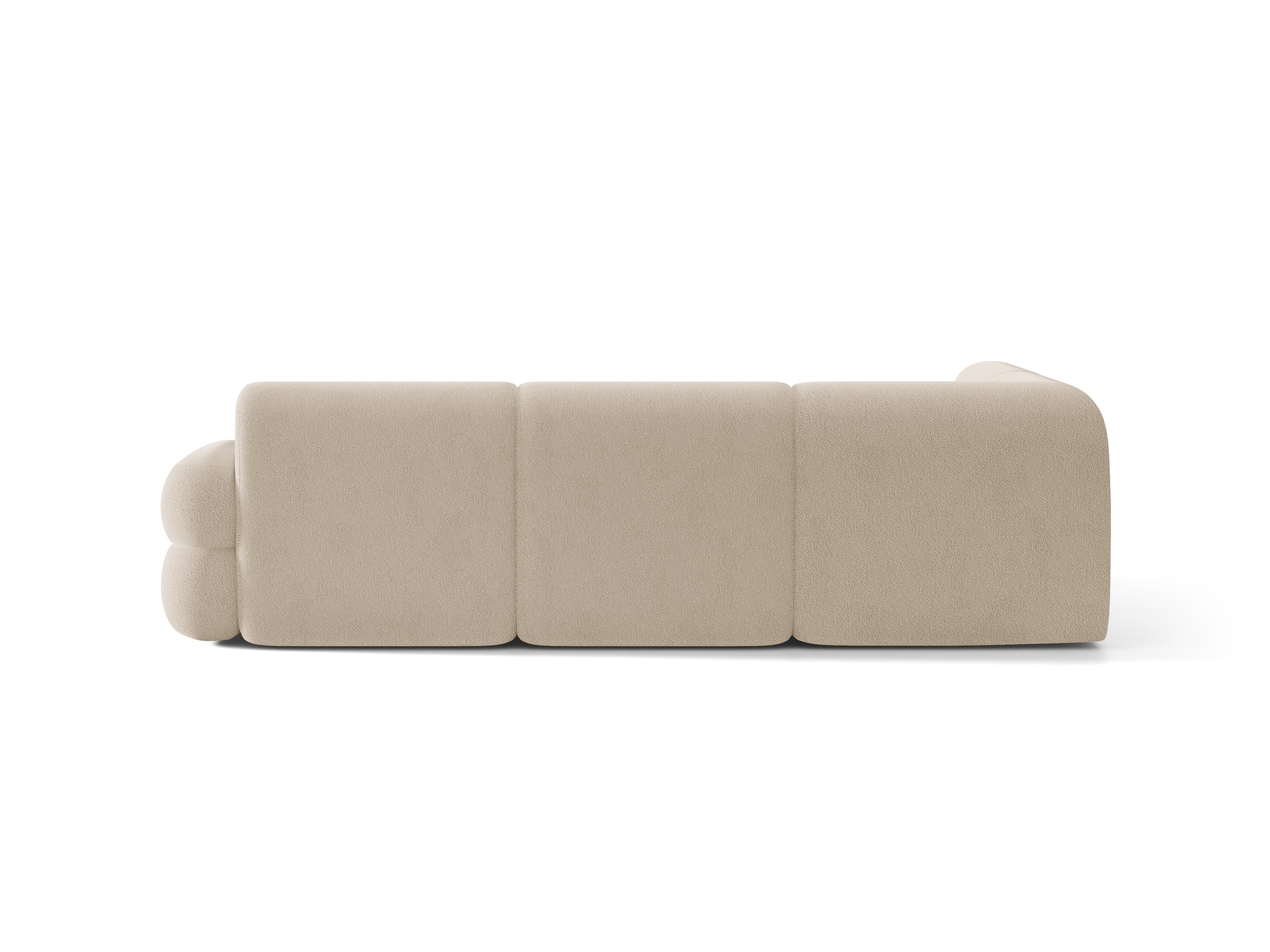 L-vormige linker NEO hoekbank in beige boucle