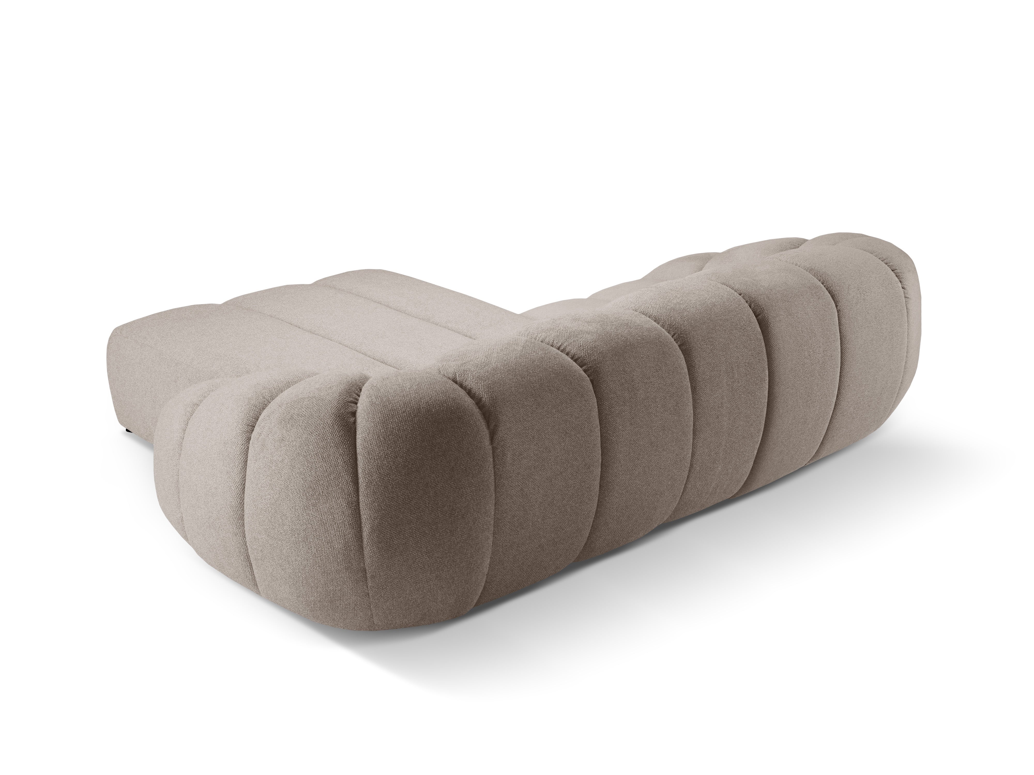 Right-facing 3-seater Corner Sofa DIANA dark beige chenille