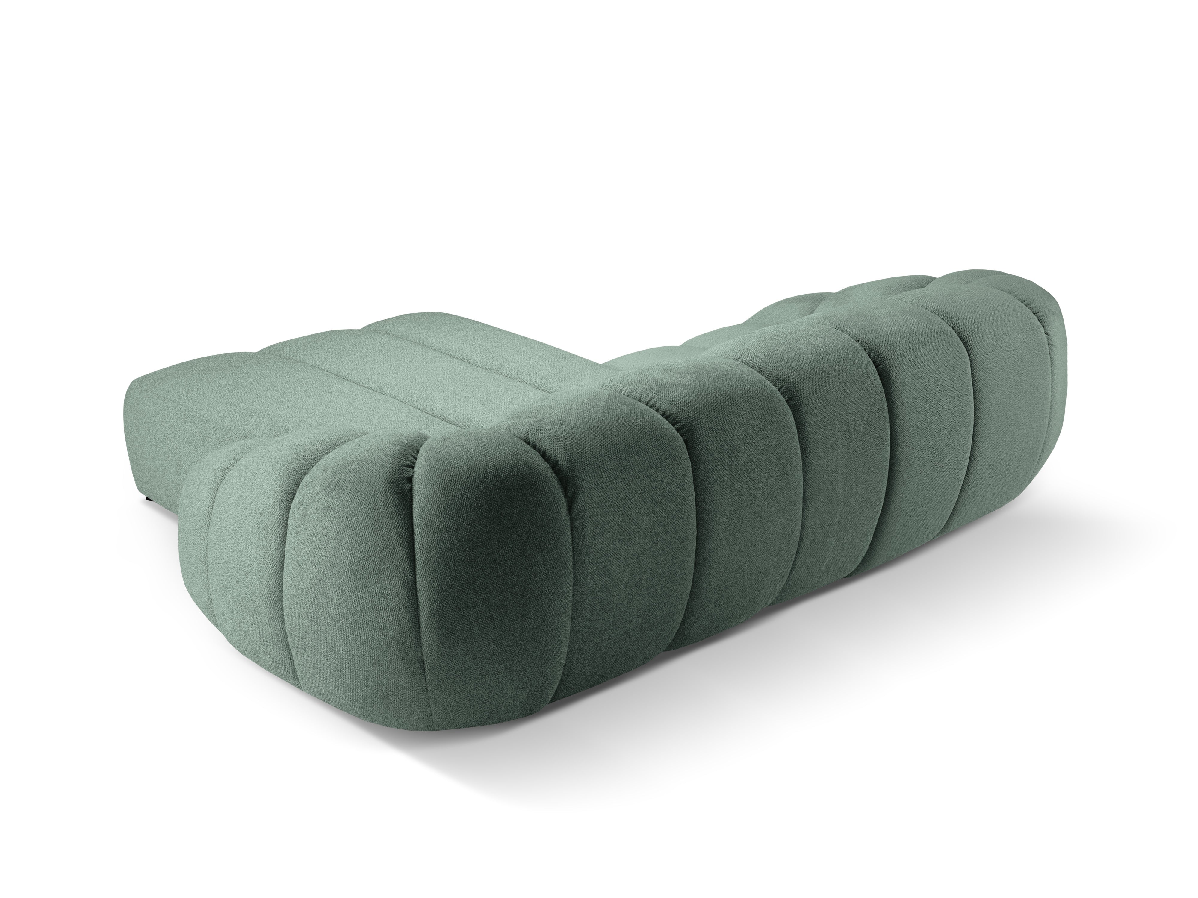 3-seater right-facing corner sofa DIANA mint chenille