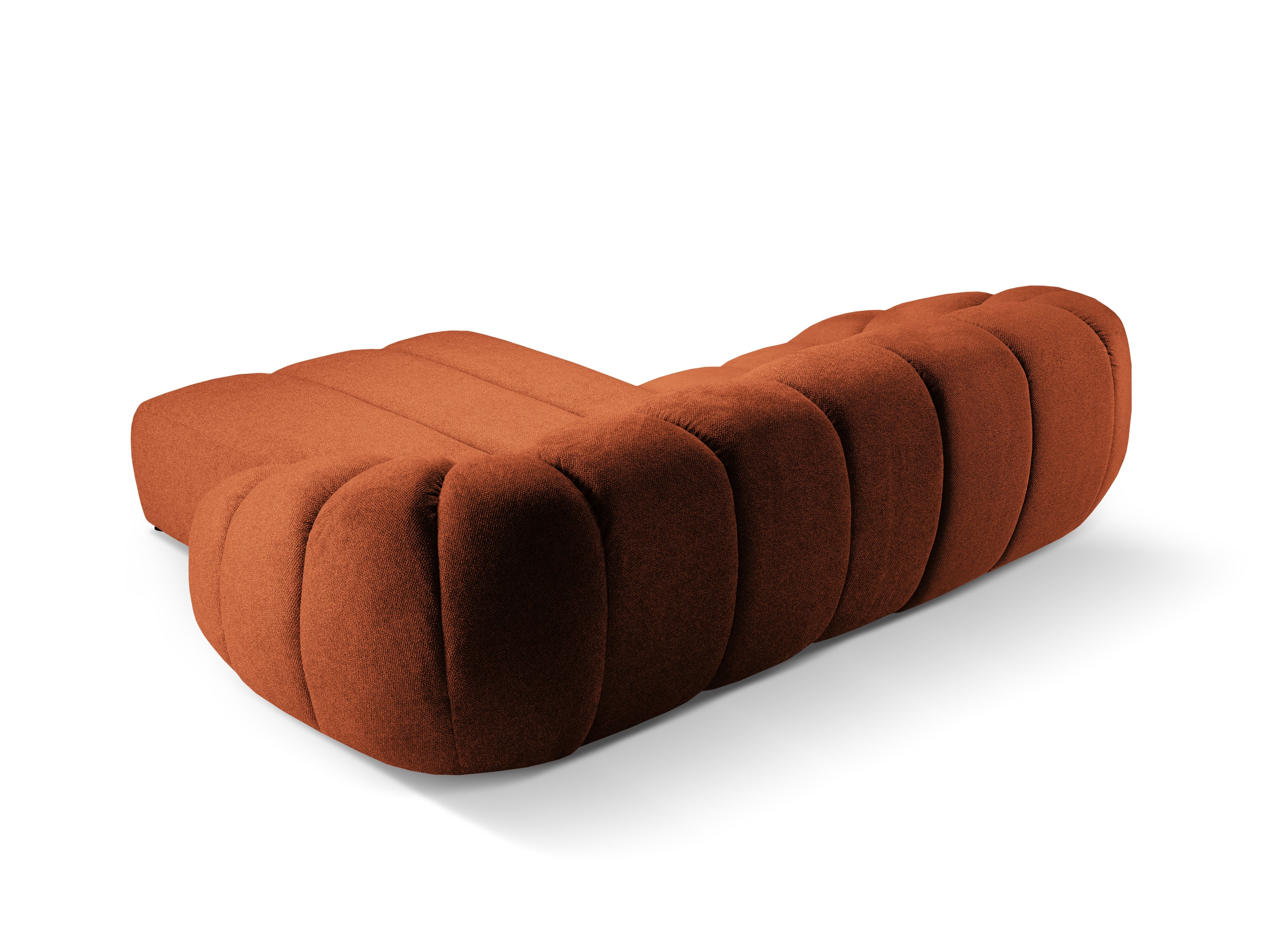 Dreisitzer-Ecksofa rechts DIANA terrakotta Chenille
