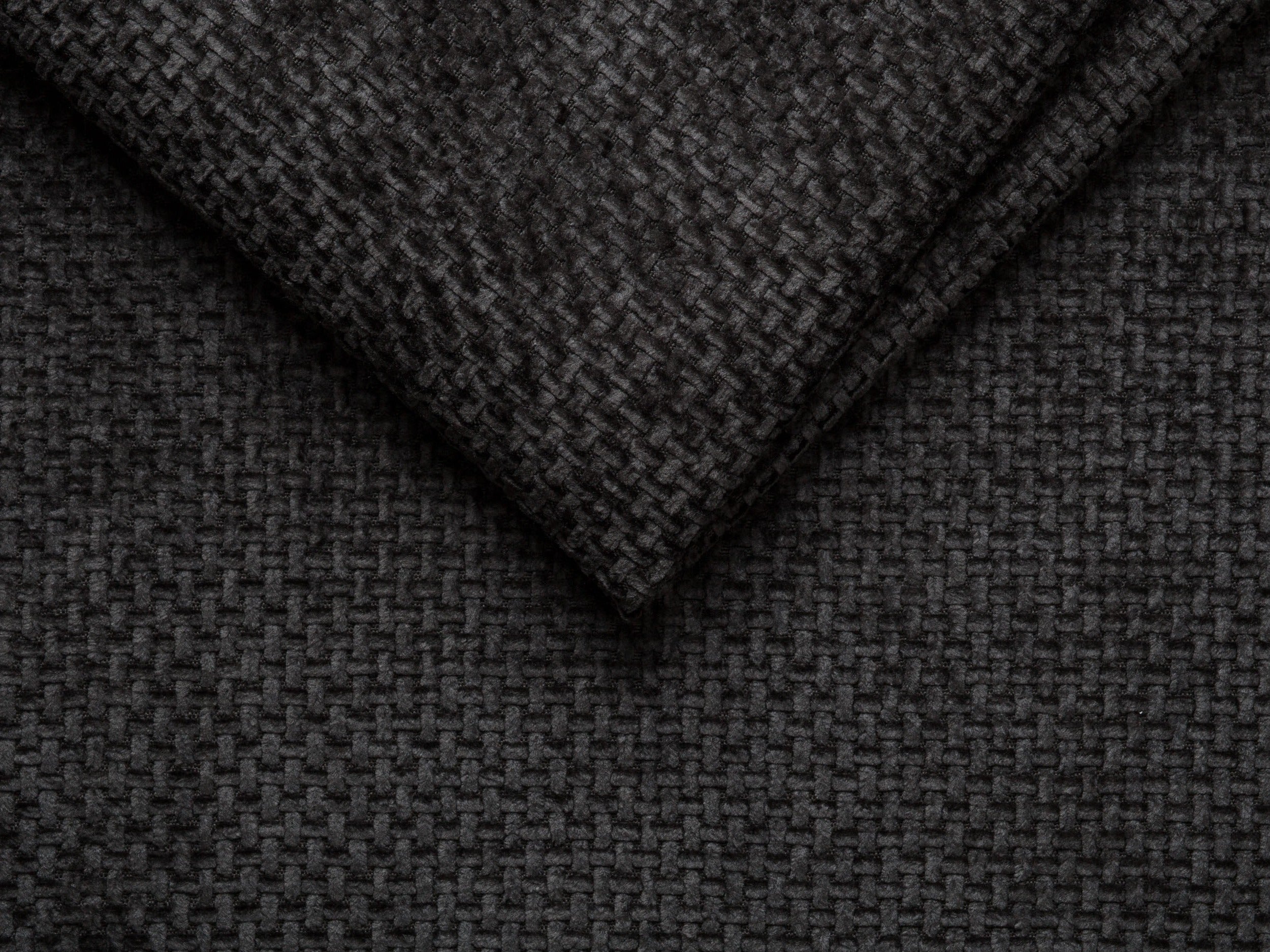 Right-facing 6-seater corner sofa MILEY black chenille