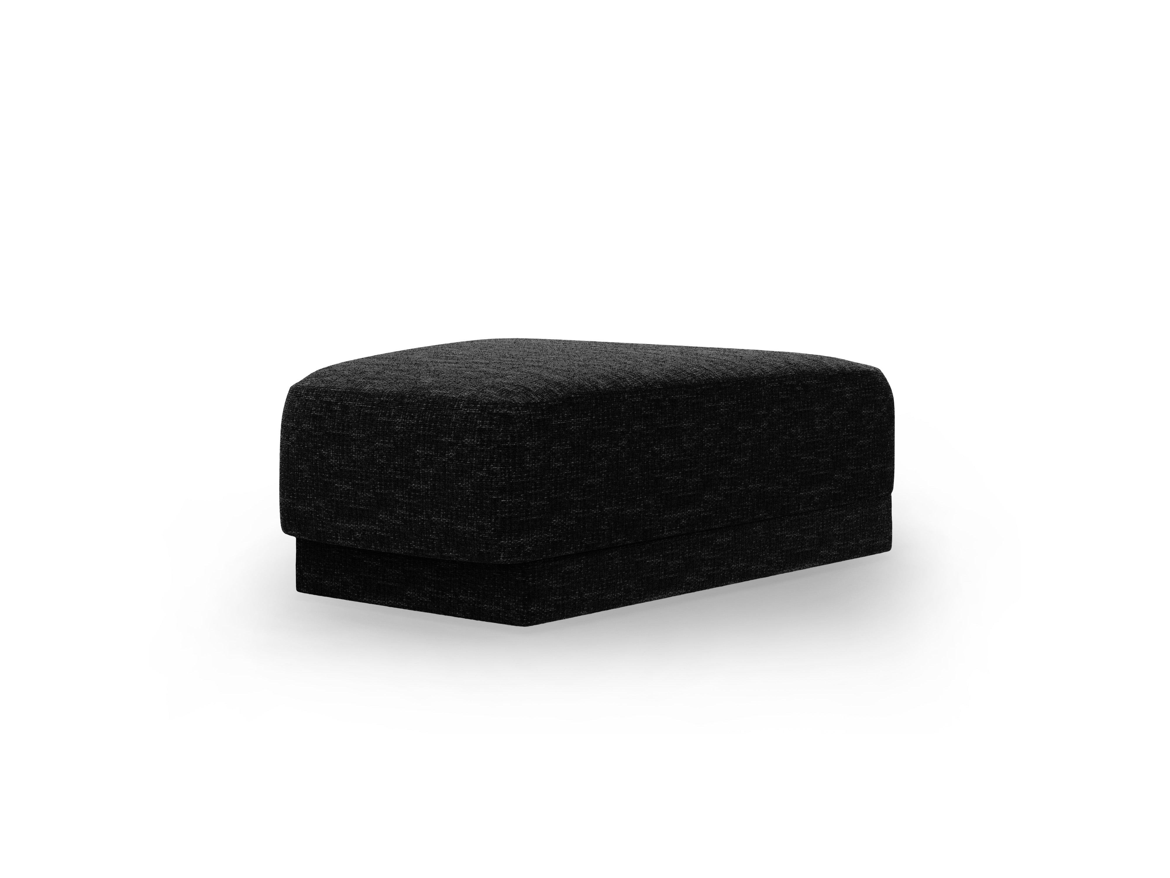 Pouf / Modul MILEY schwarzer Chenille seidig