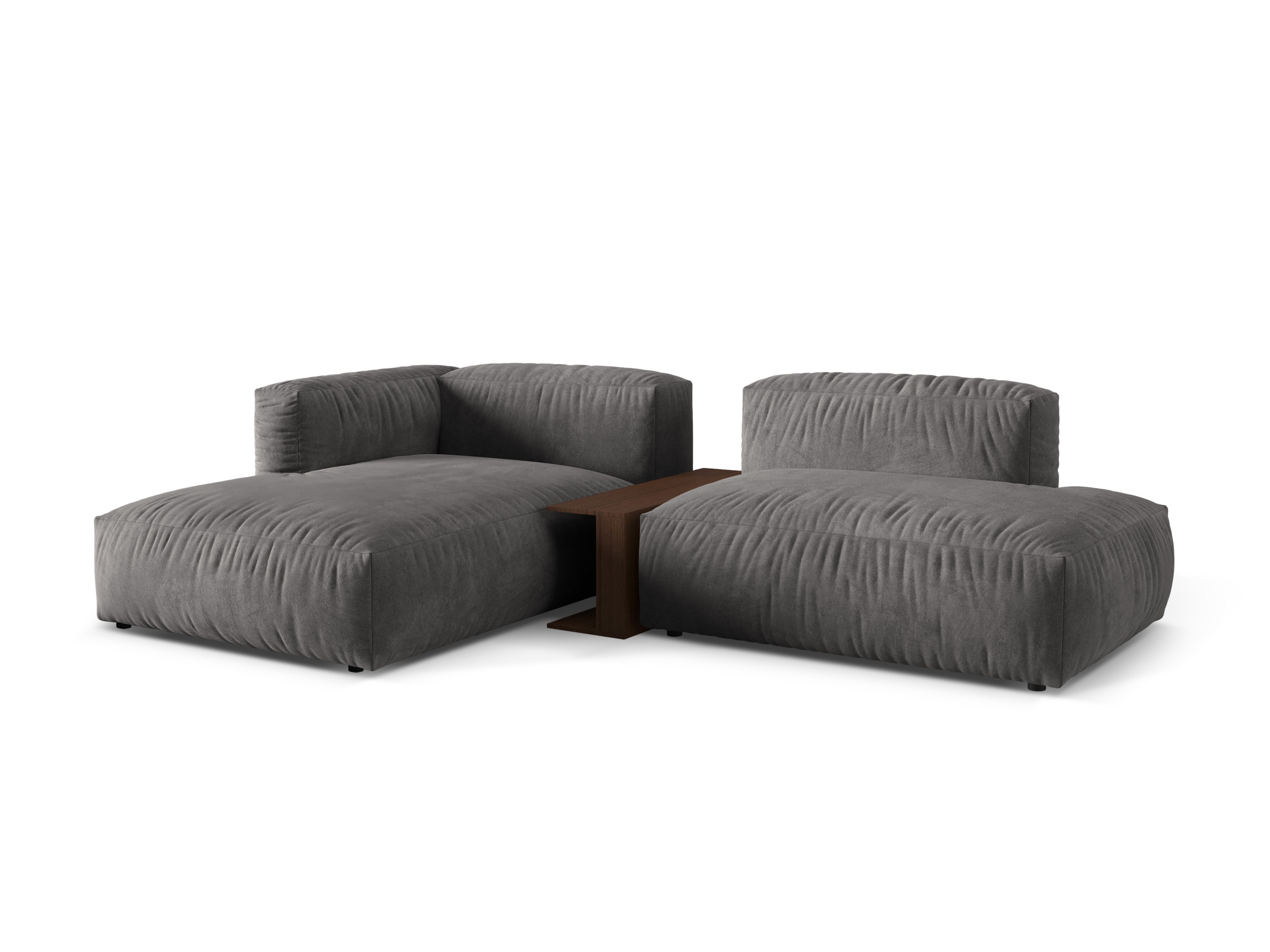 Left -handed velvet corner with Martin Gray table