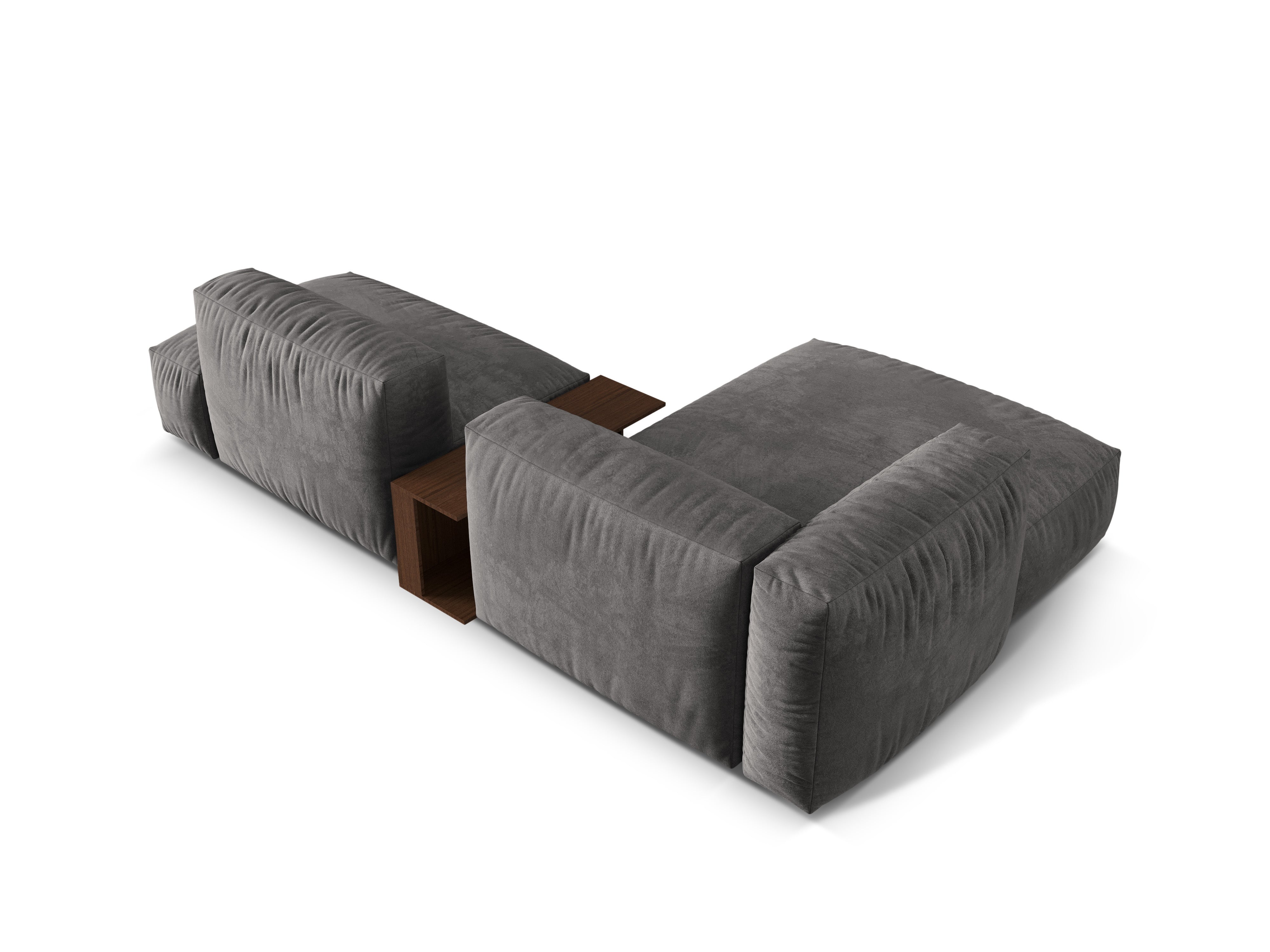 Left -handed velvet corner with Martin Gray table