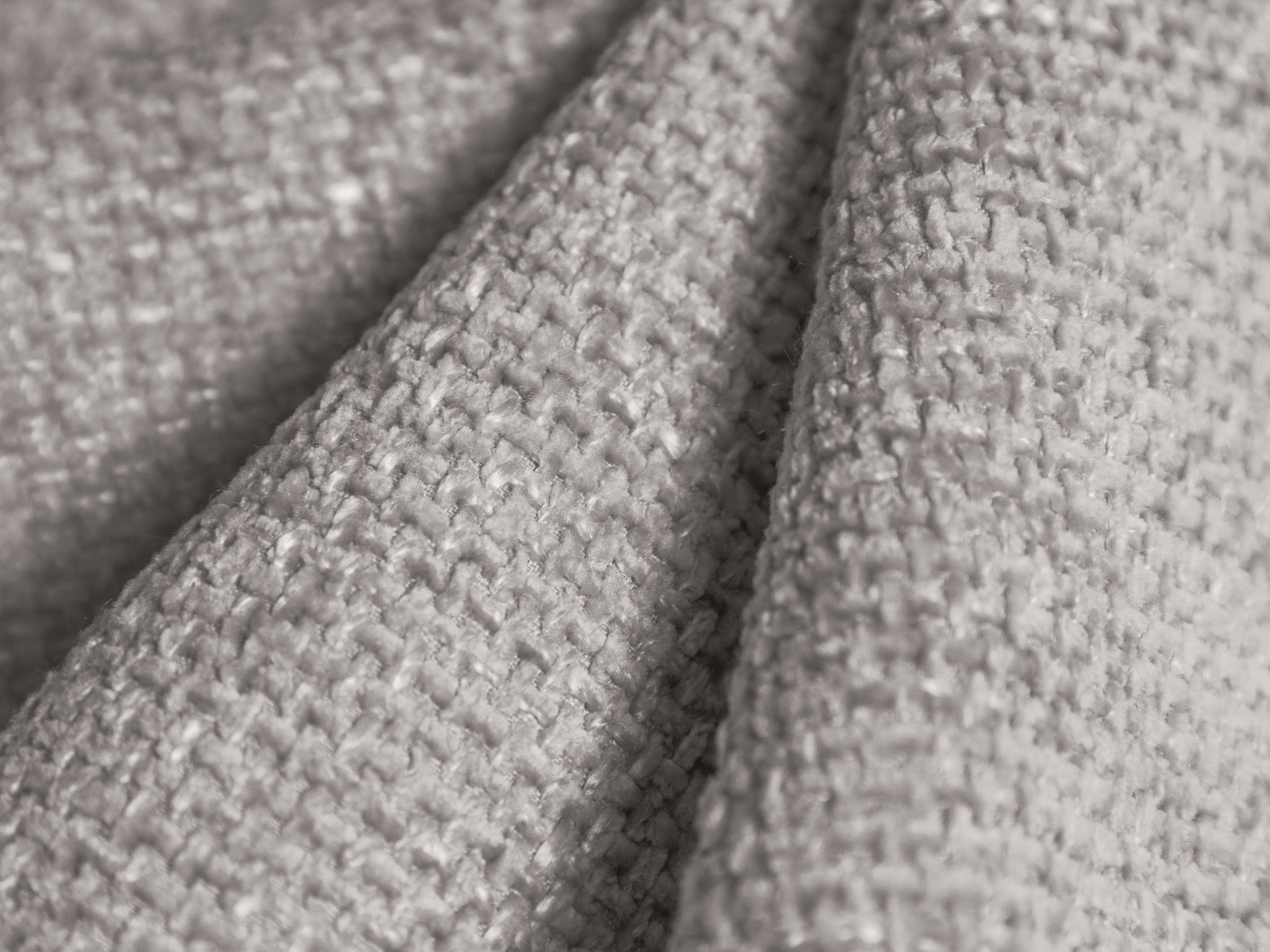 Modulaire hoekbank met tafel 3-zits rechts MILEY lichtgrijs chenille zijdeachtig