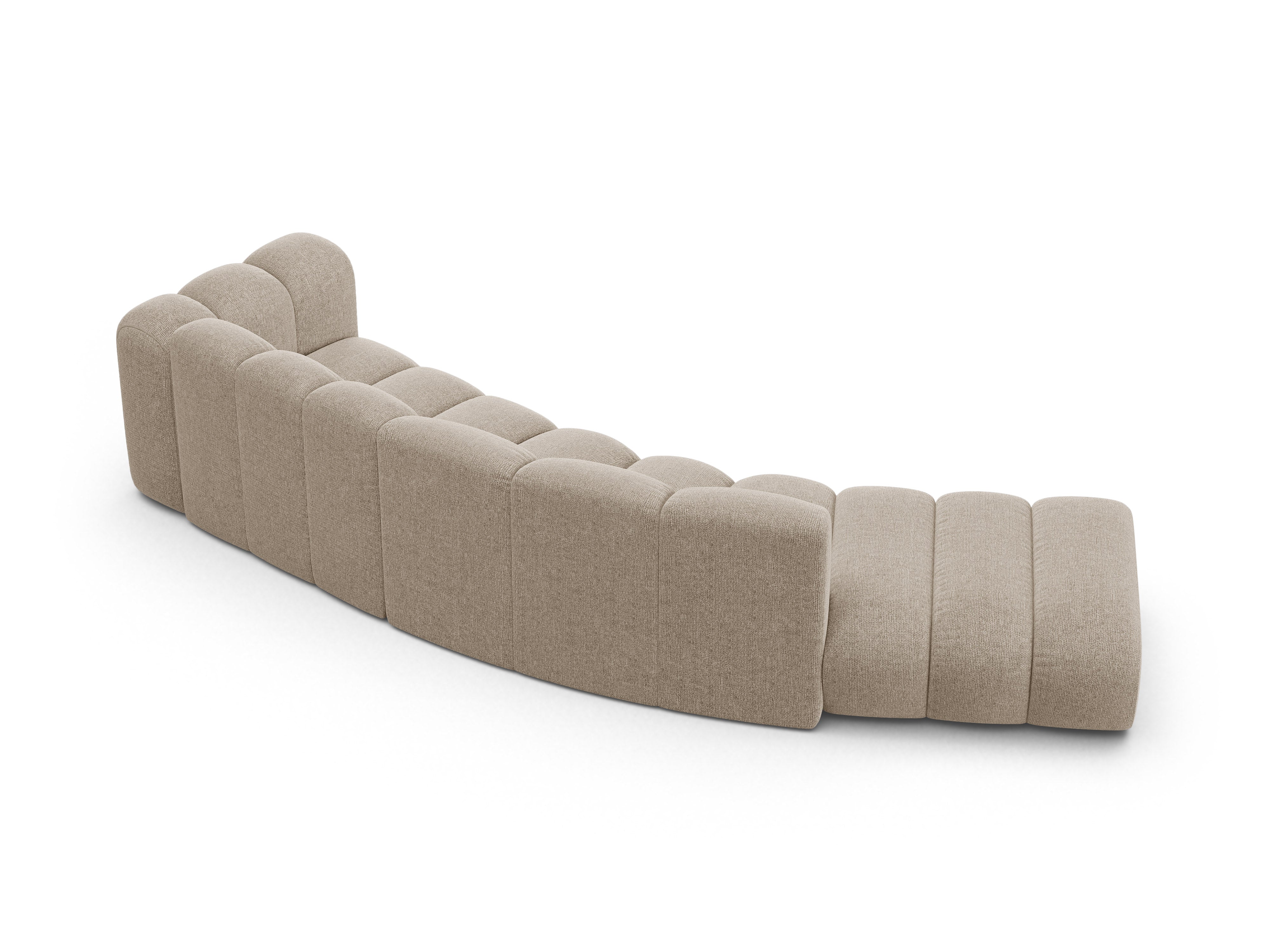 Sofa 5-osobowa lewostronna LUPINE beżowy szenil – aksamit