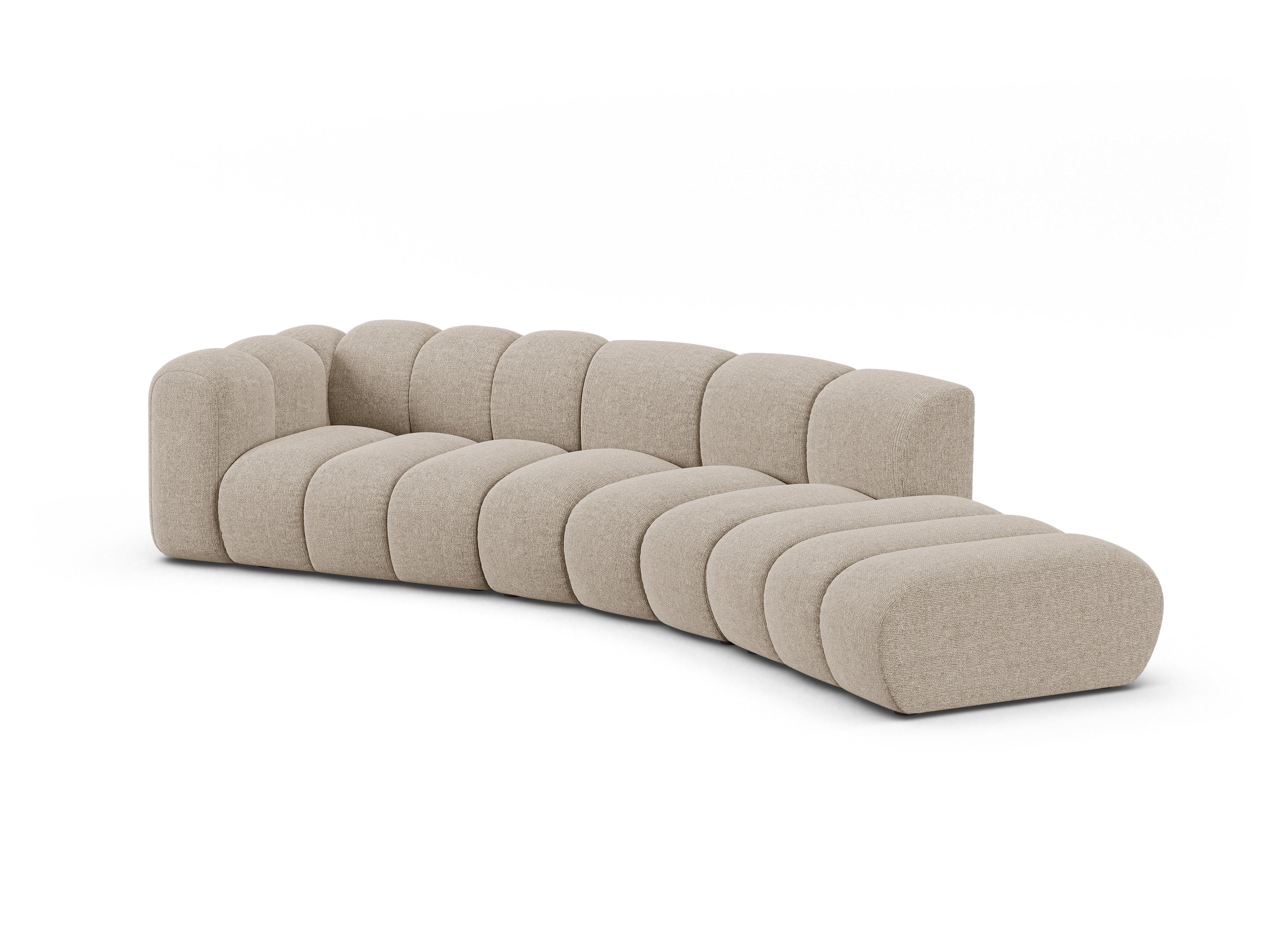 Sofa 5-osobowa prawostronna LUPINE beżowy szenil – Micadoni