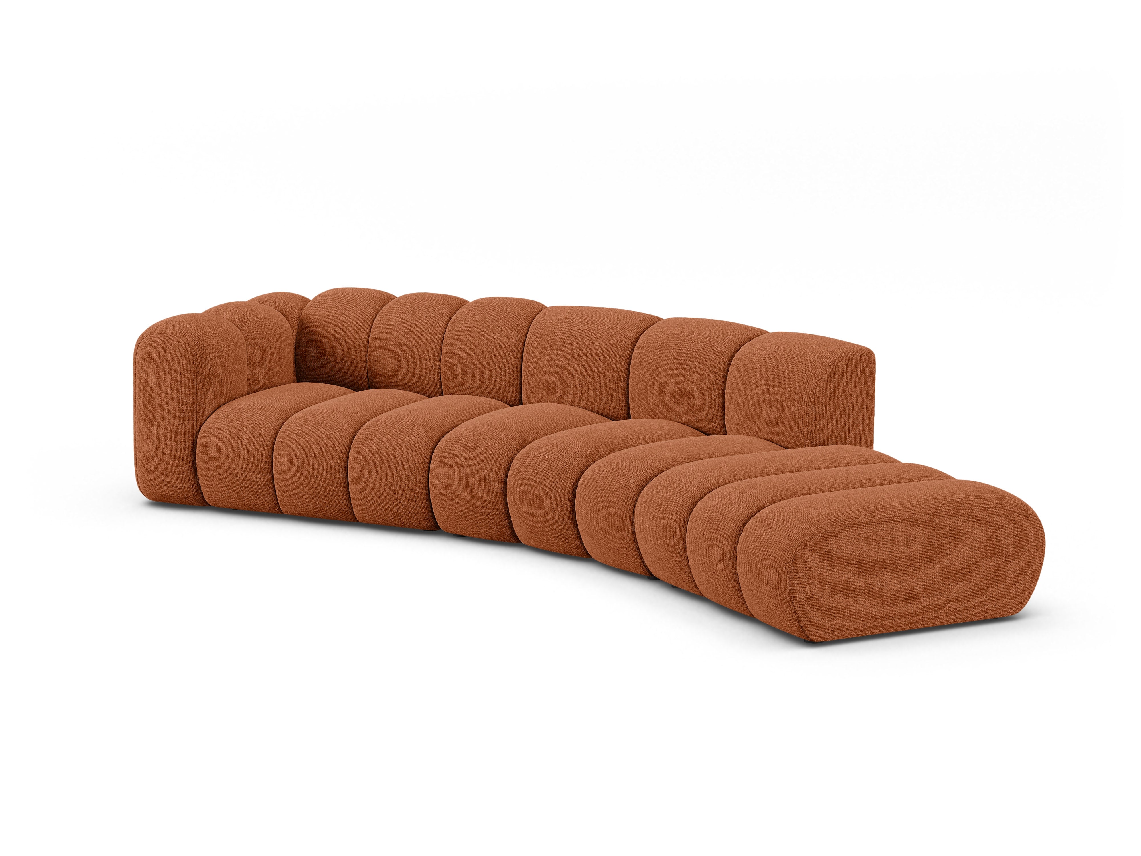 Sofa 5-osobowa prawostronna LUPINE ceglany szenil – Micadoni