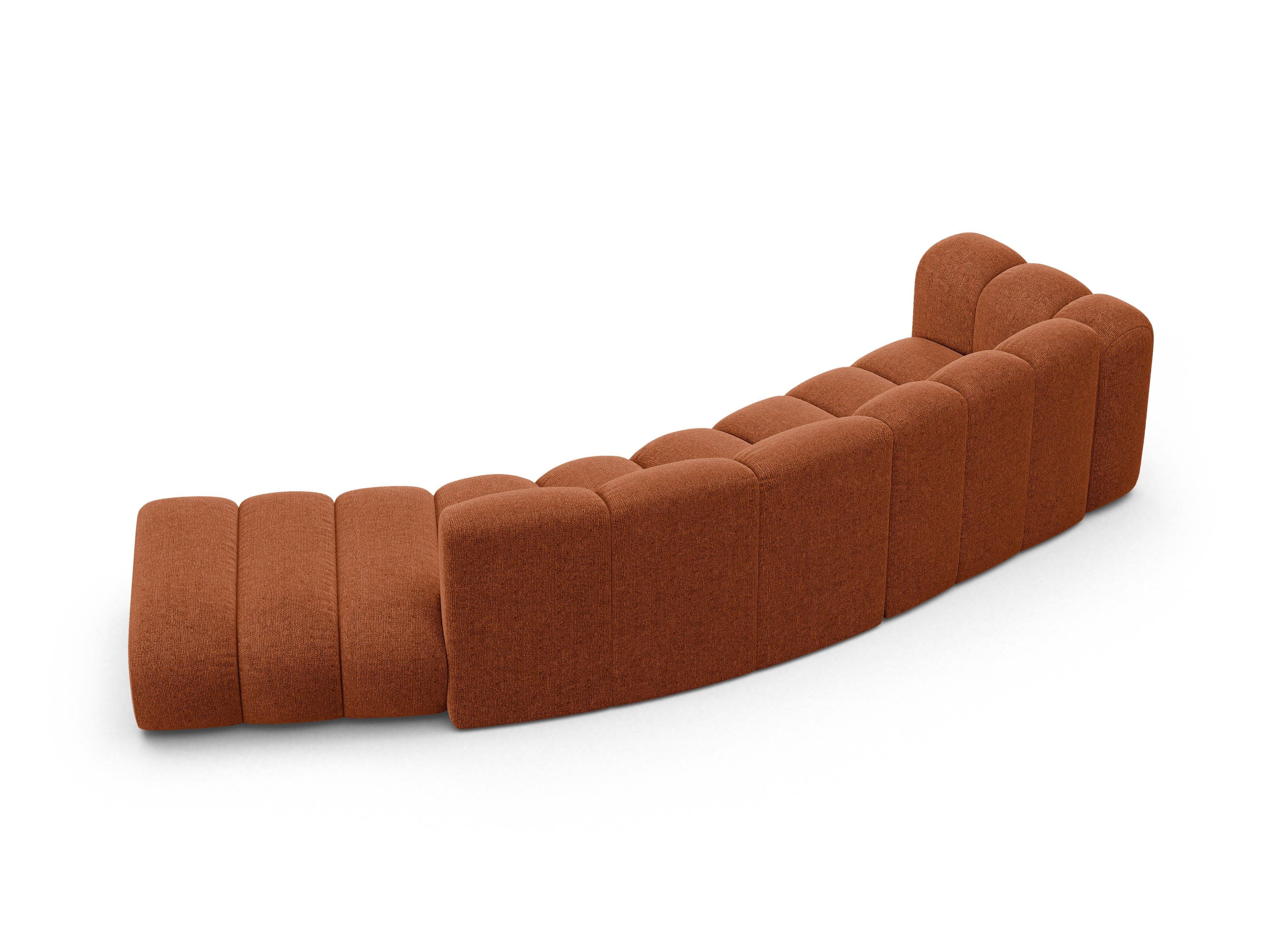 Sofa 5-osobowa prawostronna LUPINE ceglany szenil – aksamit