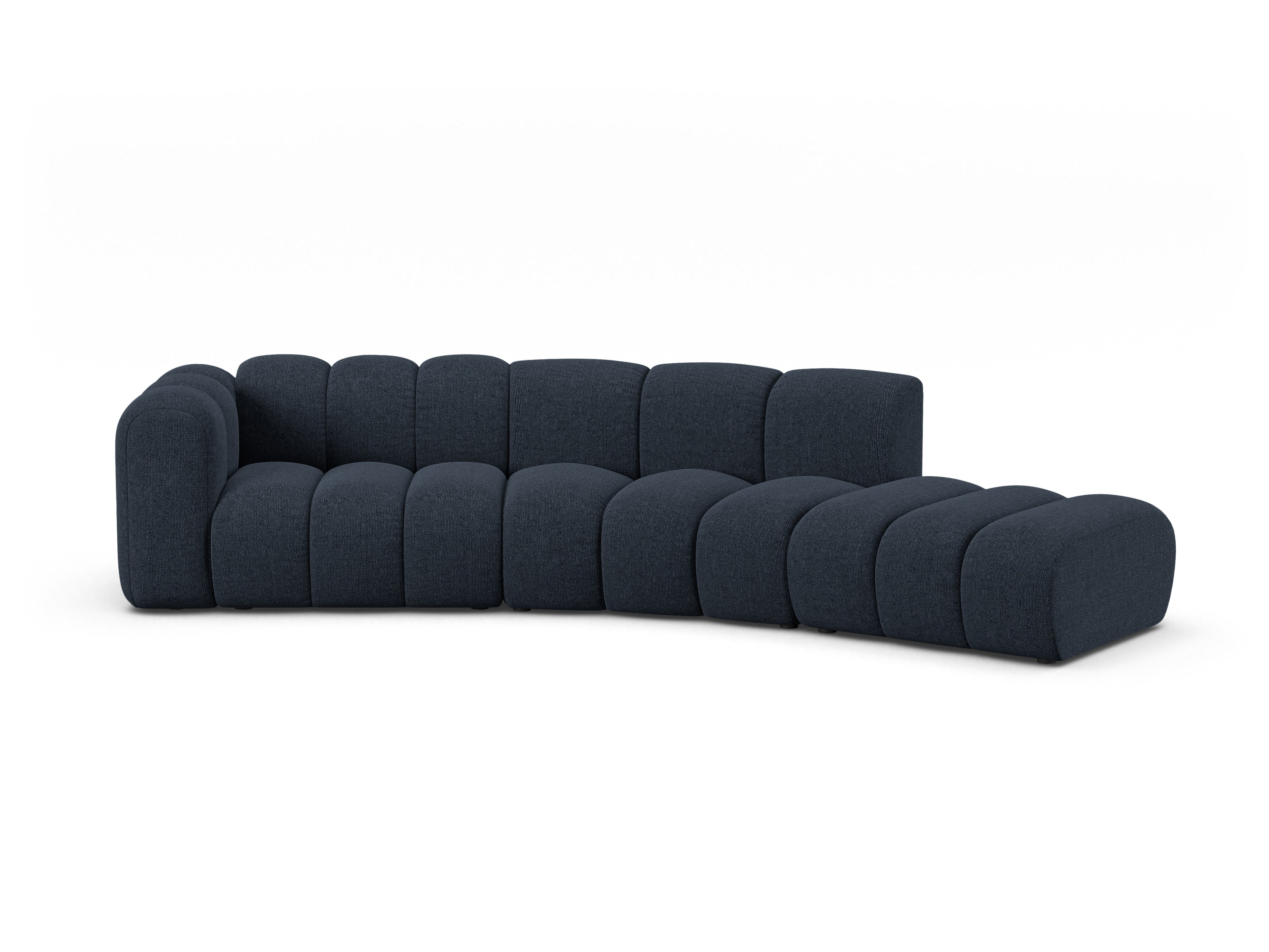Sofa 5-osobowa prawostronna LUPINE granatowy szenil – Micadoni